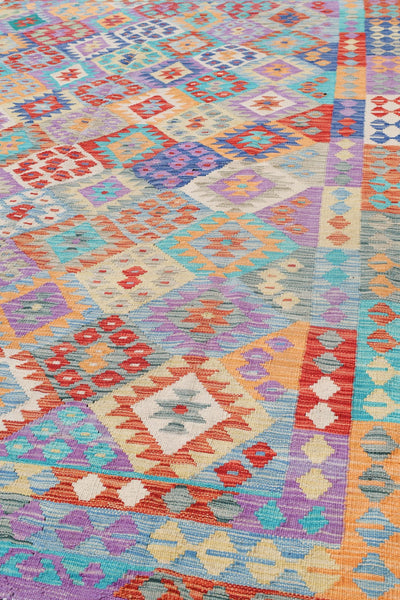 Uzbek Kilim Handwoven Tribal Rug, J72887