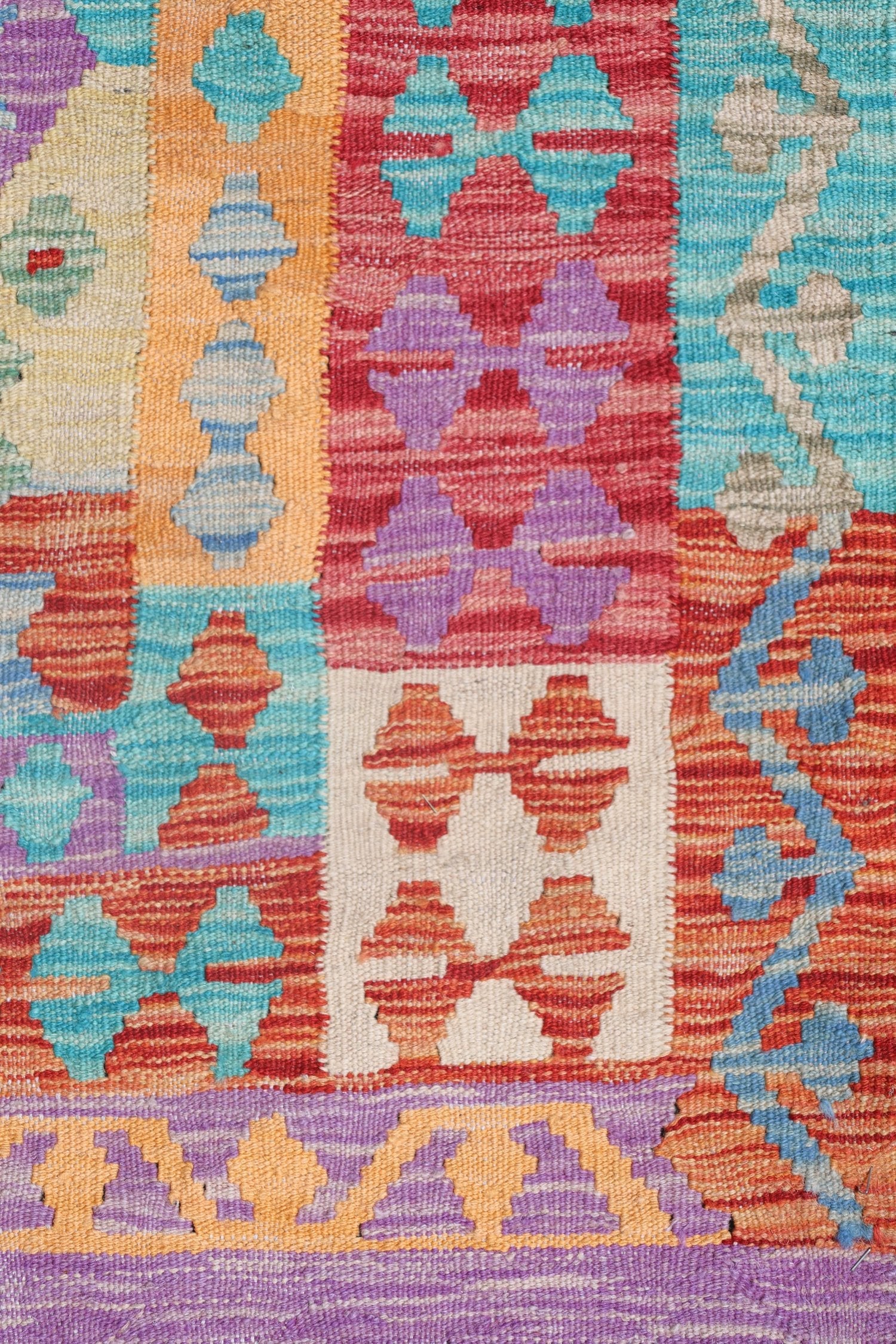 Uzbek Kilim Handwoven Tribal Rug, J72887