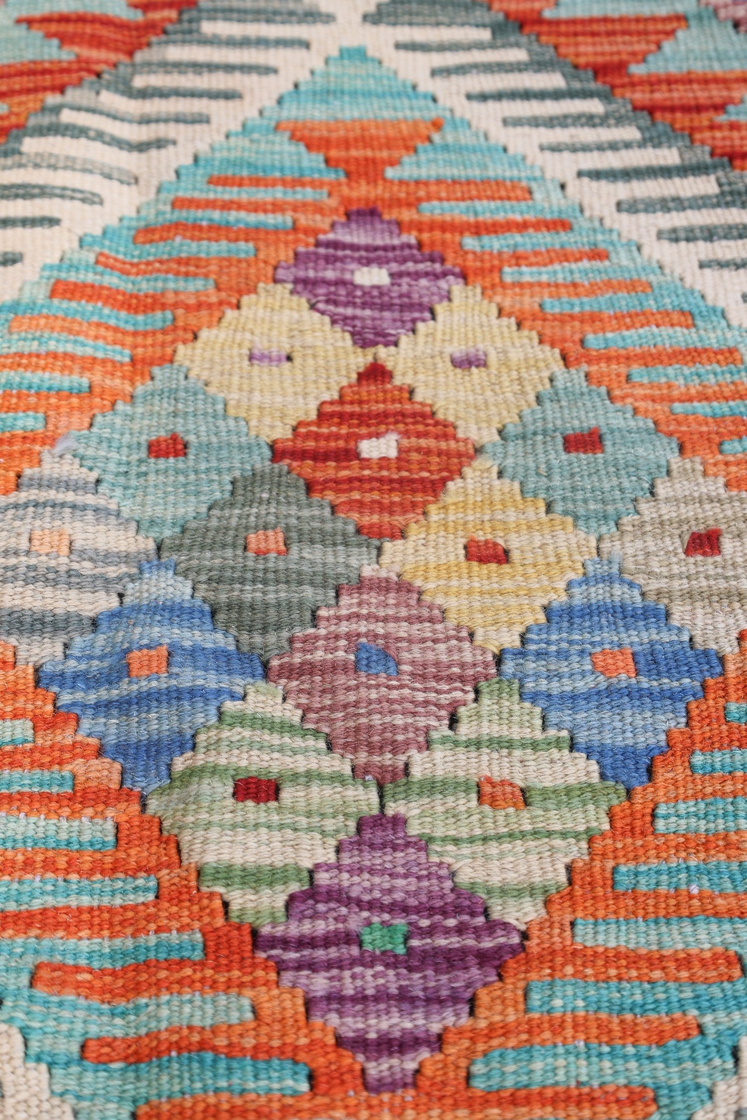 Uzbek Kilim Handwoven Tribal Rug, J72889