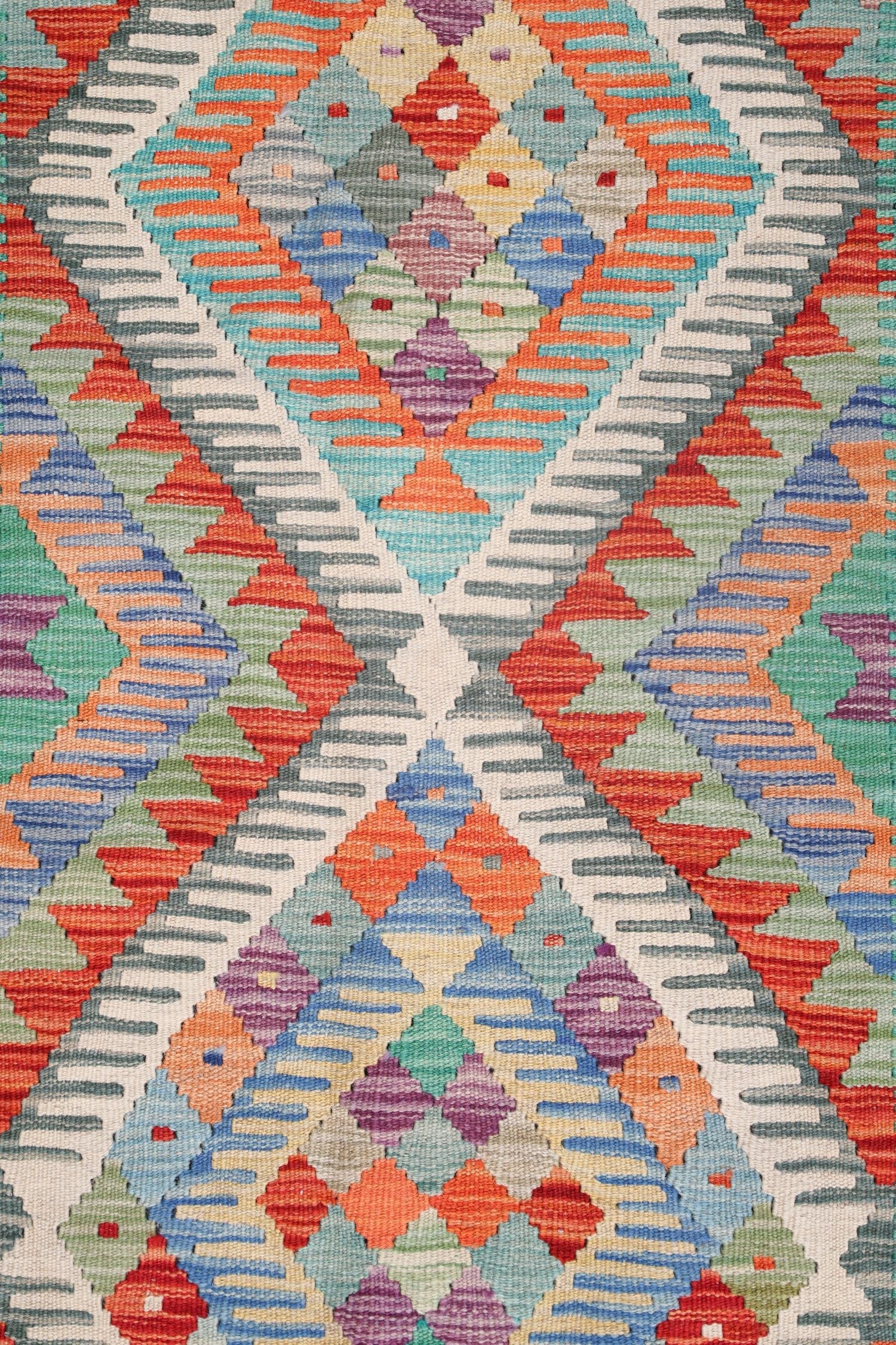 Uzbek Kilim Handwoven Tribal Rug, J72889