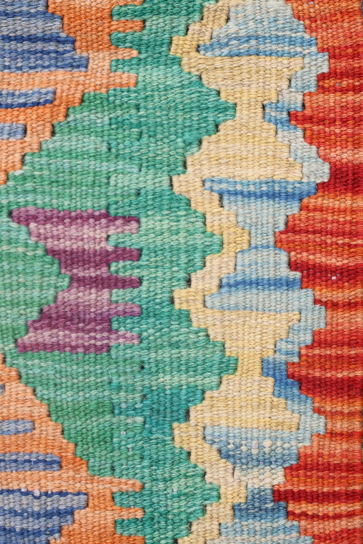 Uzbek Kilim Handwoven Tribal Rug, J72889