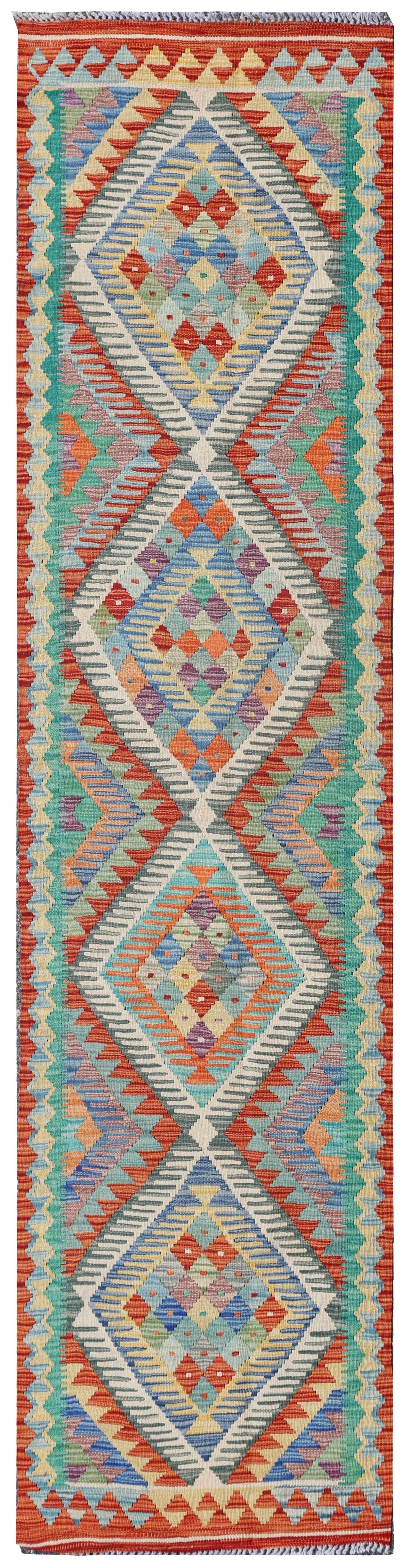 Uzbek Kilim Handwoven Tribal Rug