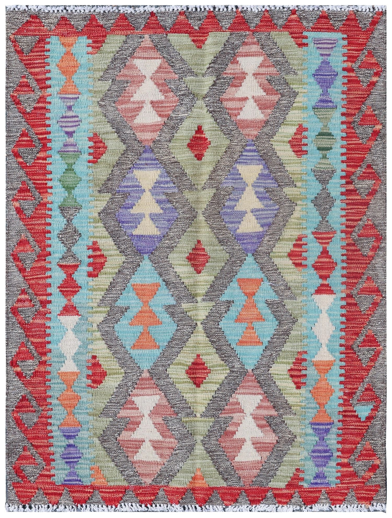 Uzbek Kilim Handwoven Tribal Rug