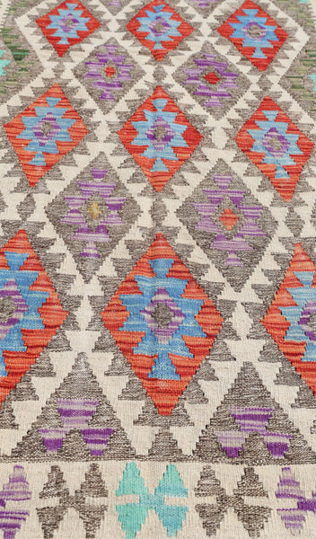 Uzbek Kilim Handwoven Tribal Rug, J72892