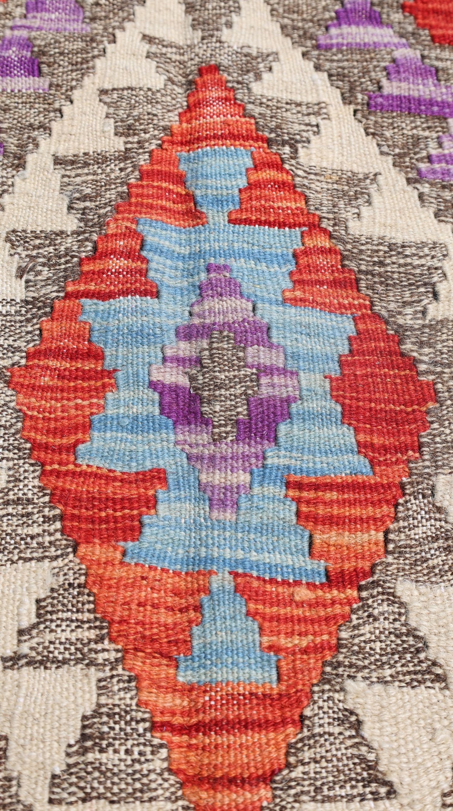 Uzbek Kilim Handwoven Tribal Rug, J72892