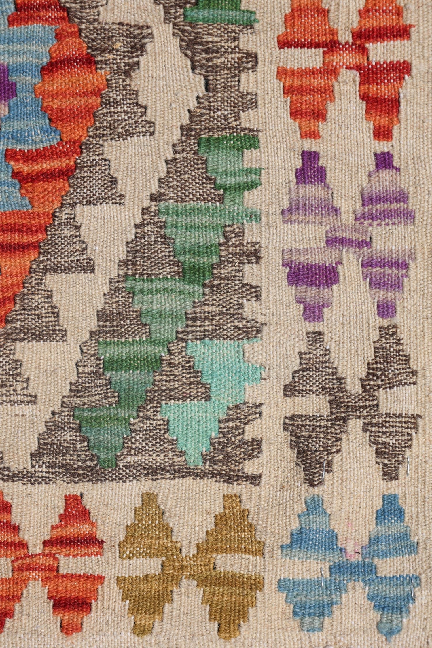 Uzbek Kilim Handwoven Tribal Rug, J72892