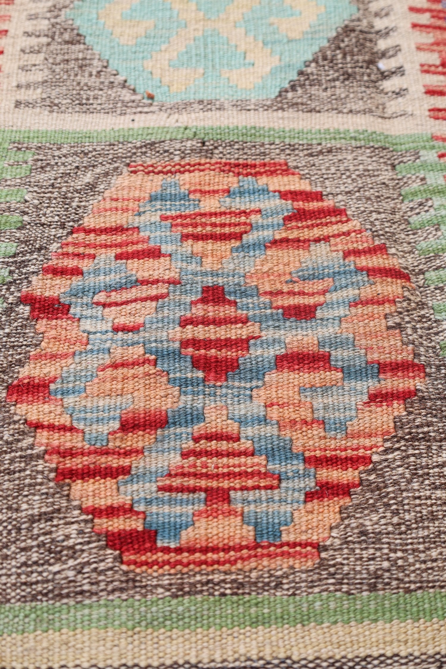 Uzbek Kilim Handwoven Tribal Rug, J72893