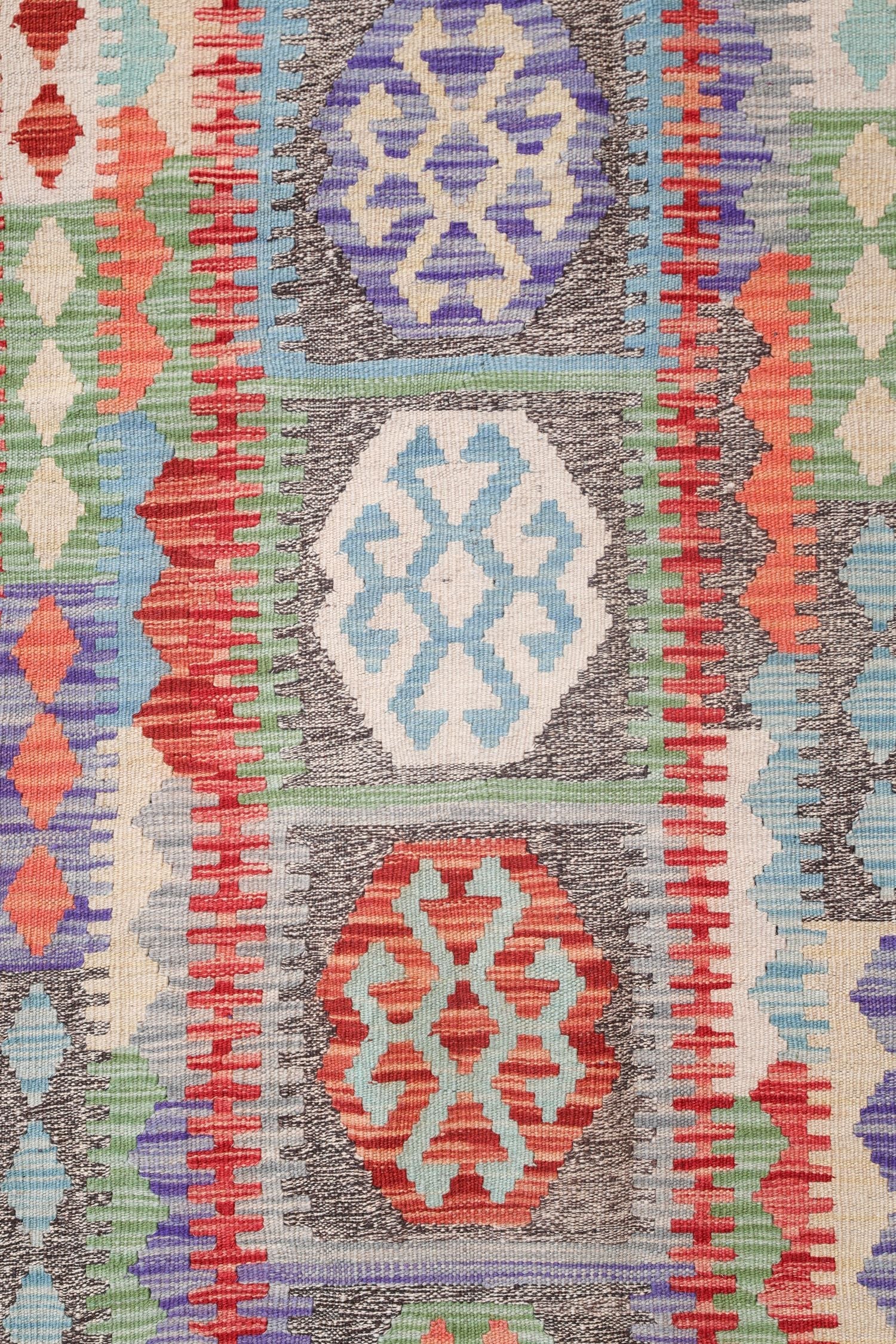 Uzbek Kilim Handwoven Tribal Rug, J72893