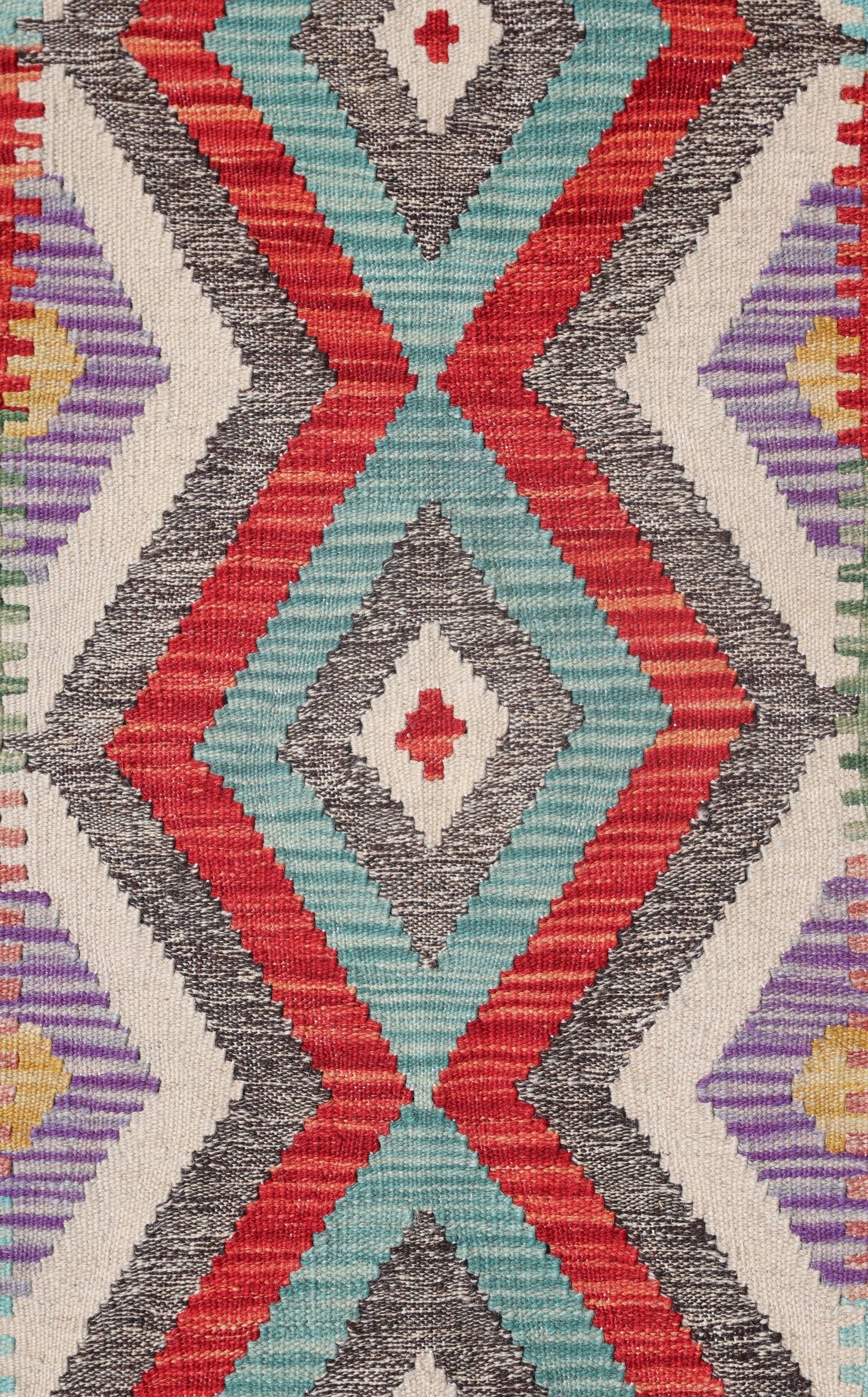 Uzbek Kilim Handwoven Tribal Rug, J72895