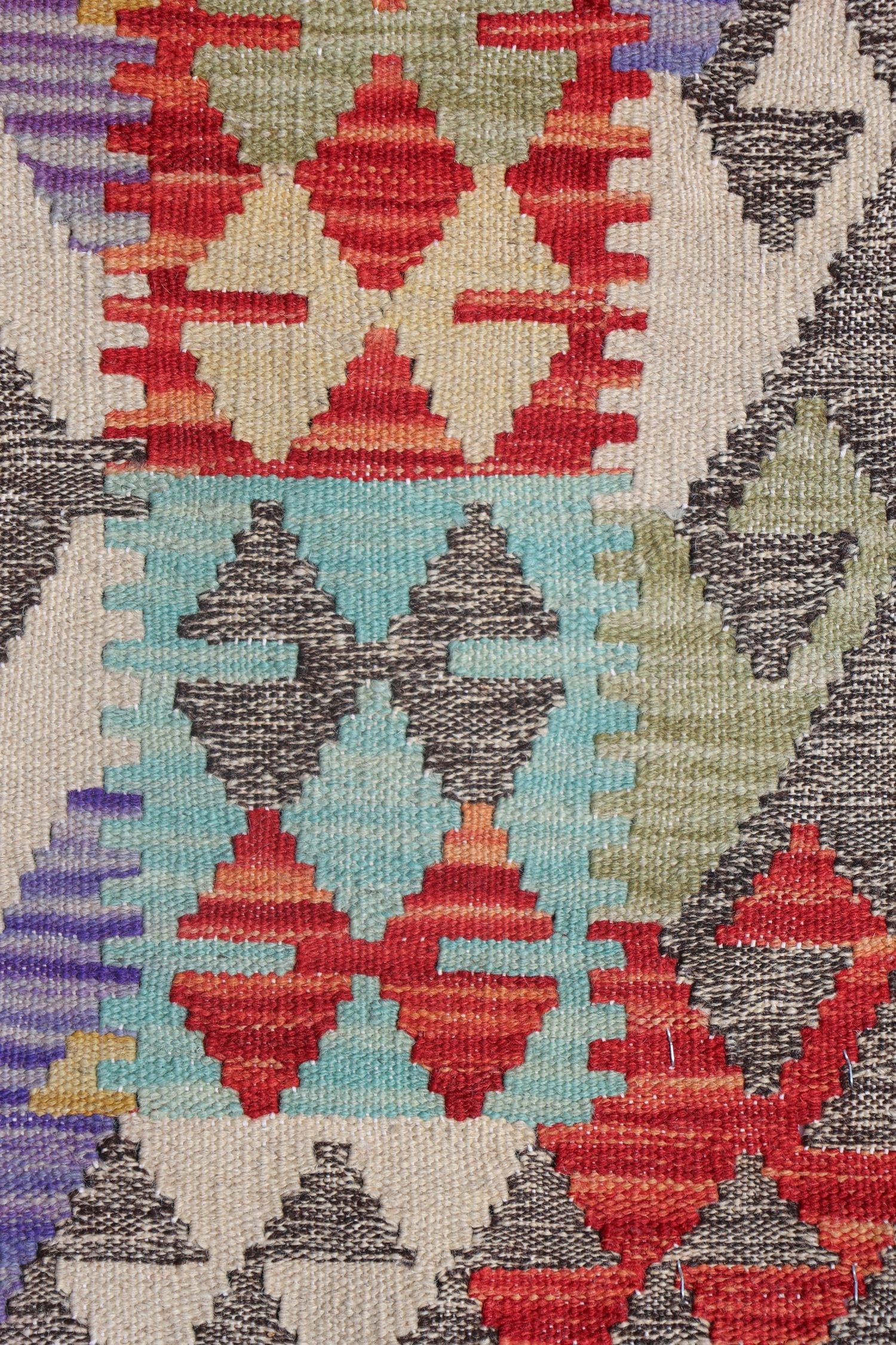 Uzbek Kilim Handwoven Tribal Rug, J72895