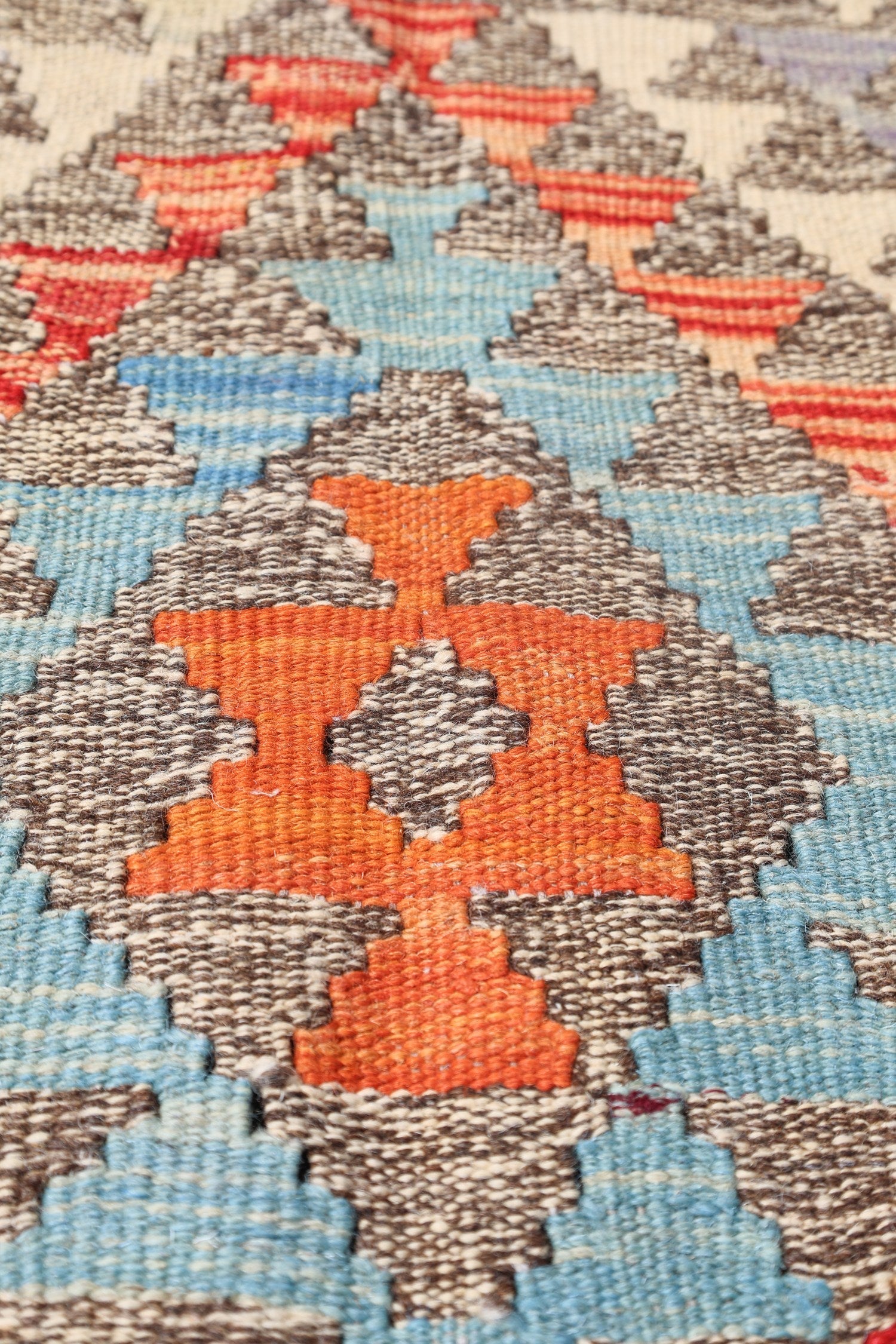 Uzbek Kilim Handwoven Tribal Rug, J72896