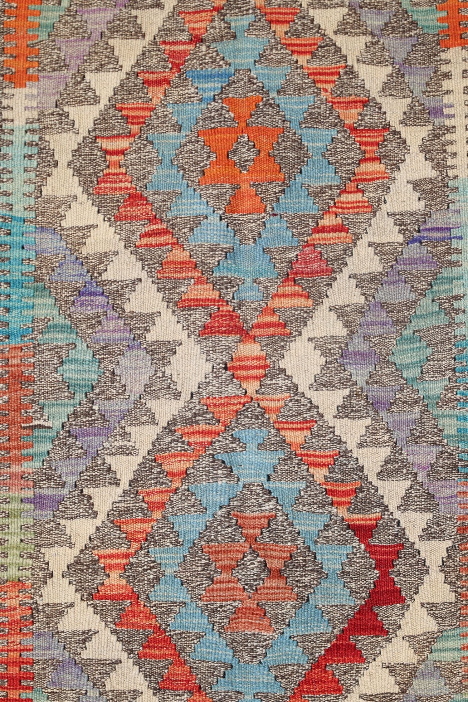 Uzbek Kilim Handwoven Tribal Rug, J72896