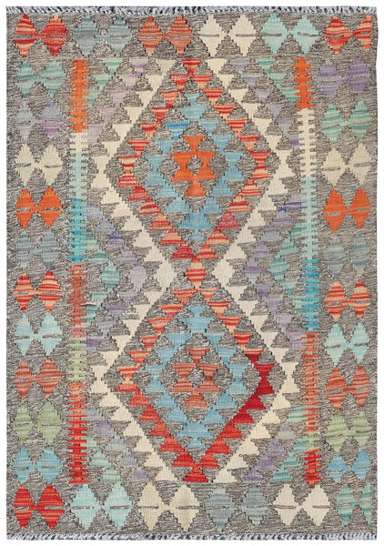 Uzbek Kilim Handwoven Tribal Rug