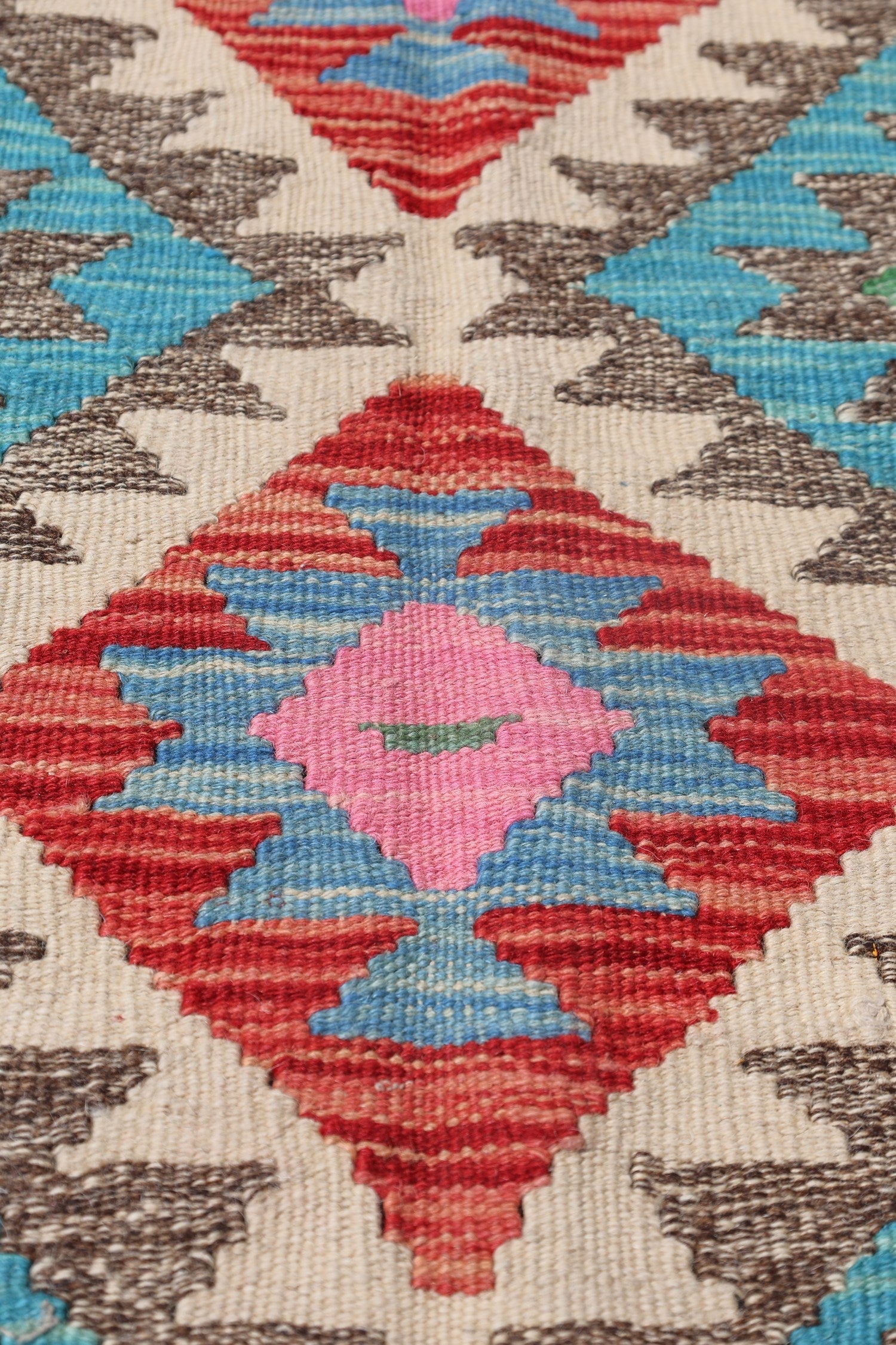 Uzbek Kilim Handwoven Tribal Rug, J72897