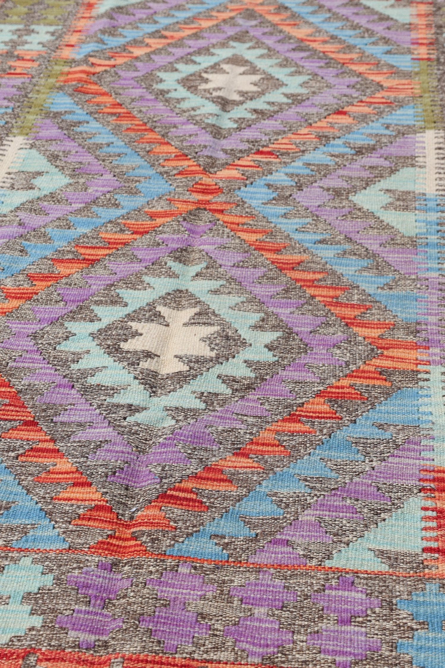 Uzbek Kilim Handwoven Tribal Rug, J72898