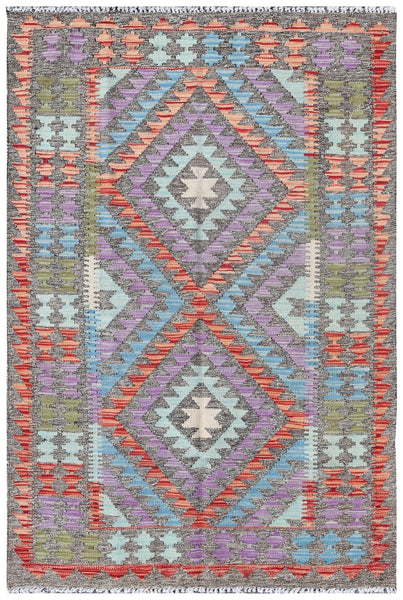 Uzbek Kilim Handwoven Tribal Rug