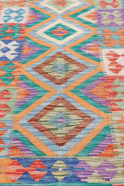 Uzbek Kilim Handwoven Tribal Rug, J72900