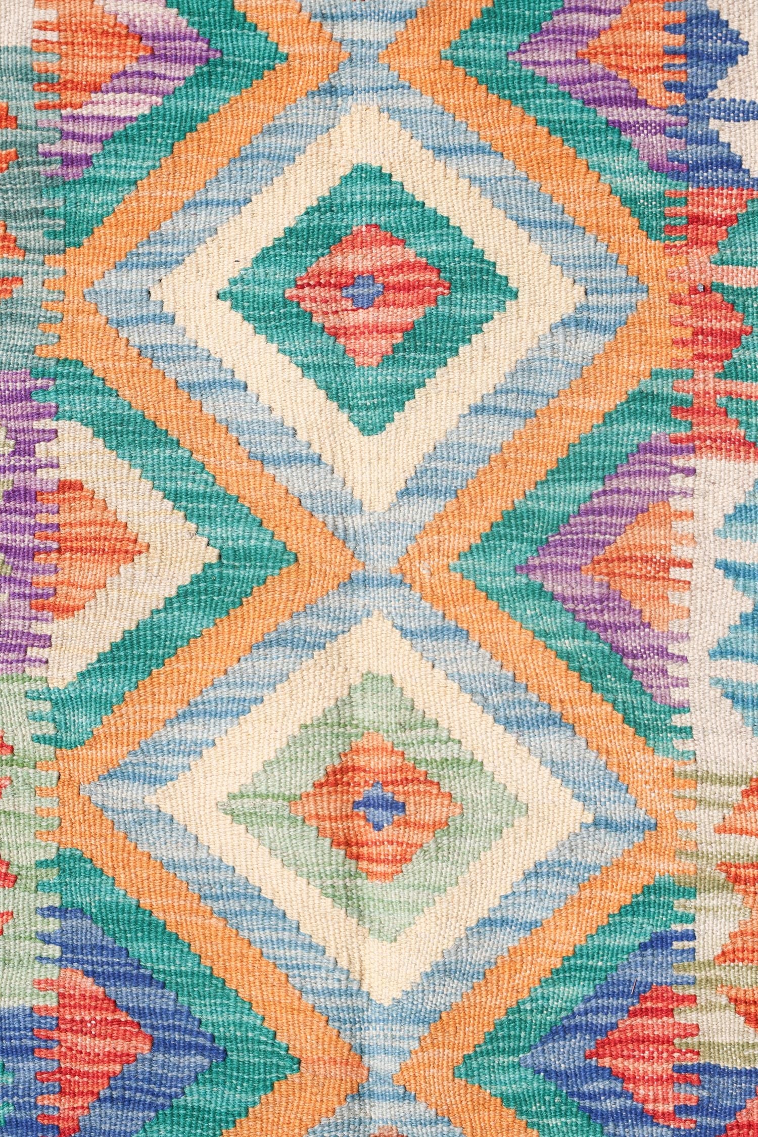 Uzbek Kilim Handwoven Tribal Rug, J72900