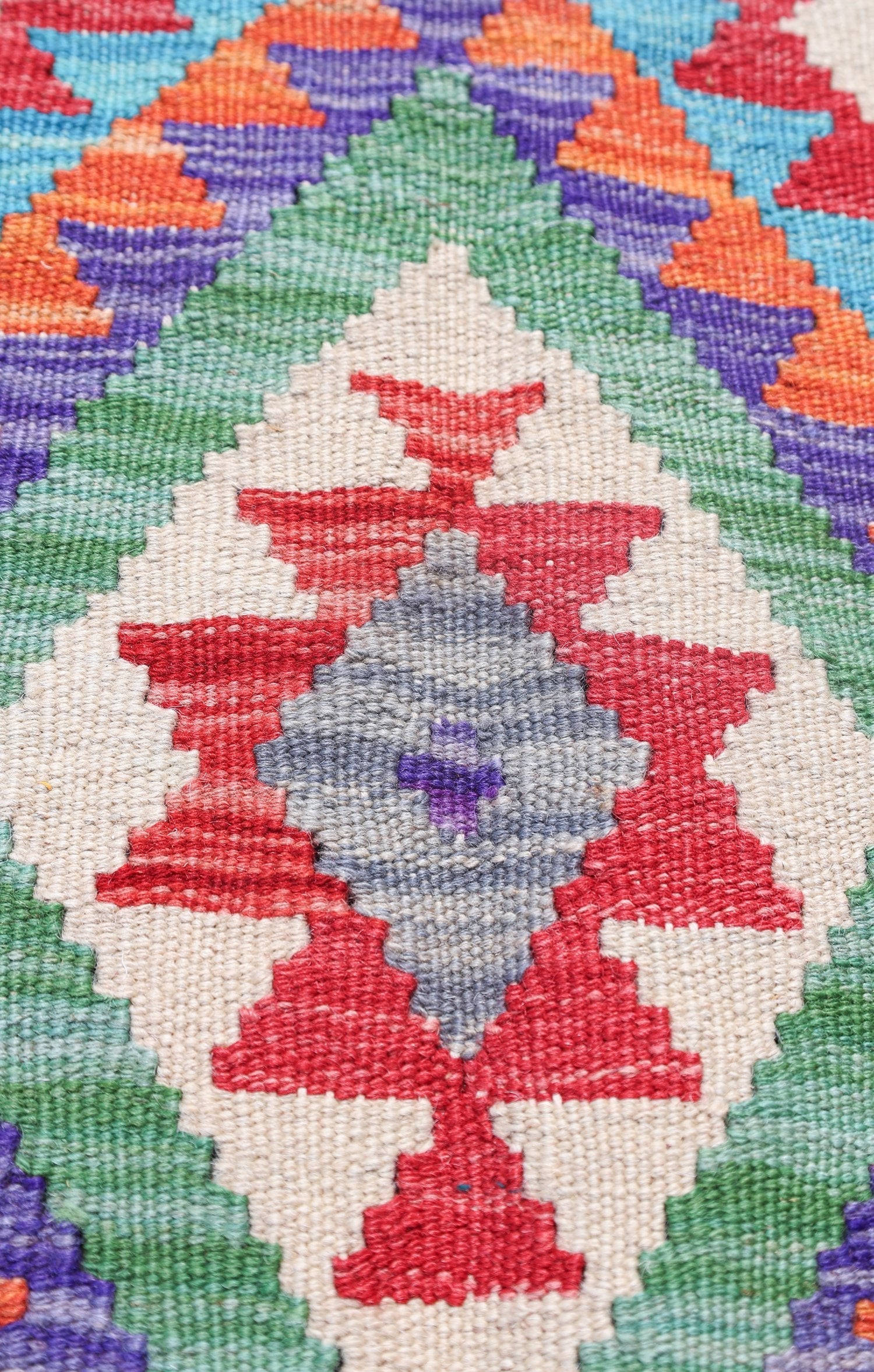 Uzbek Kilim Handwoven Tribal Rug, J72901