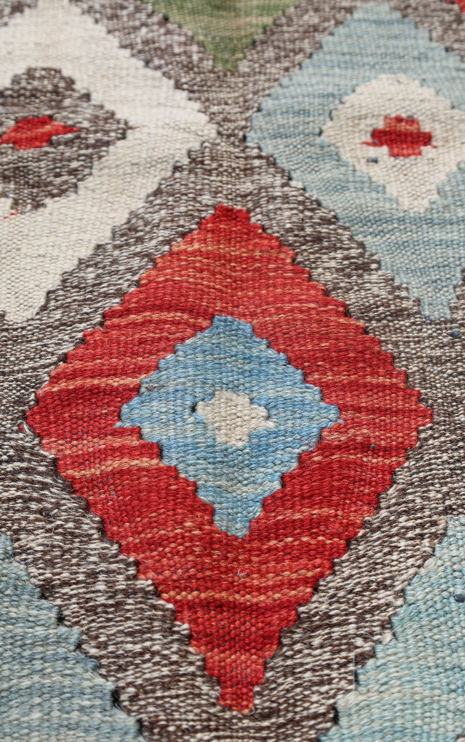 Uzbek Kilim Handwoven Tribal Rug, J72902