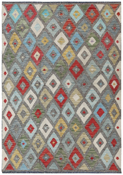 Uzbek Kilim Handwoven Tribal Rug