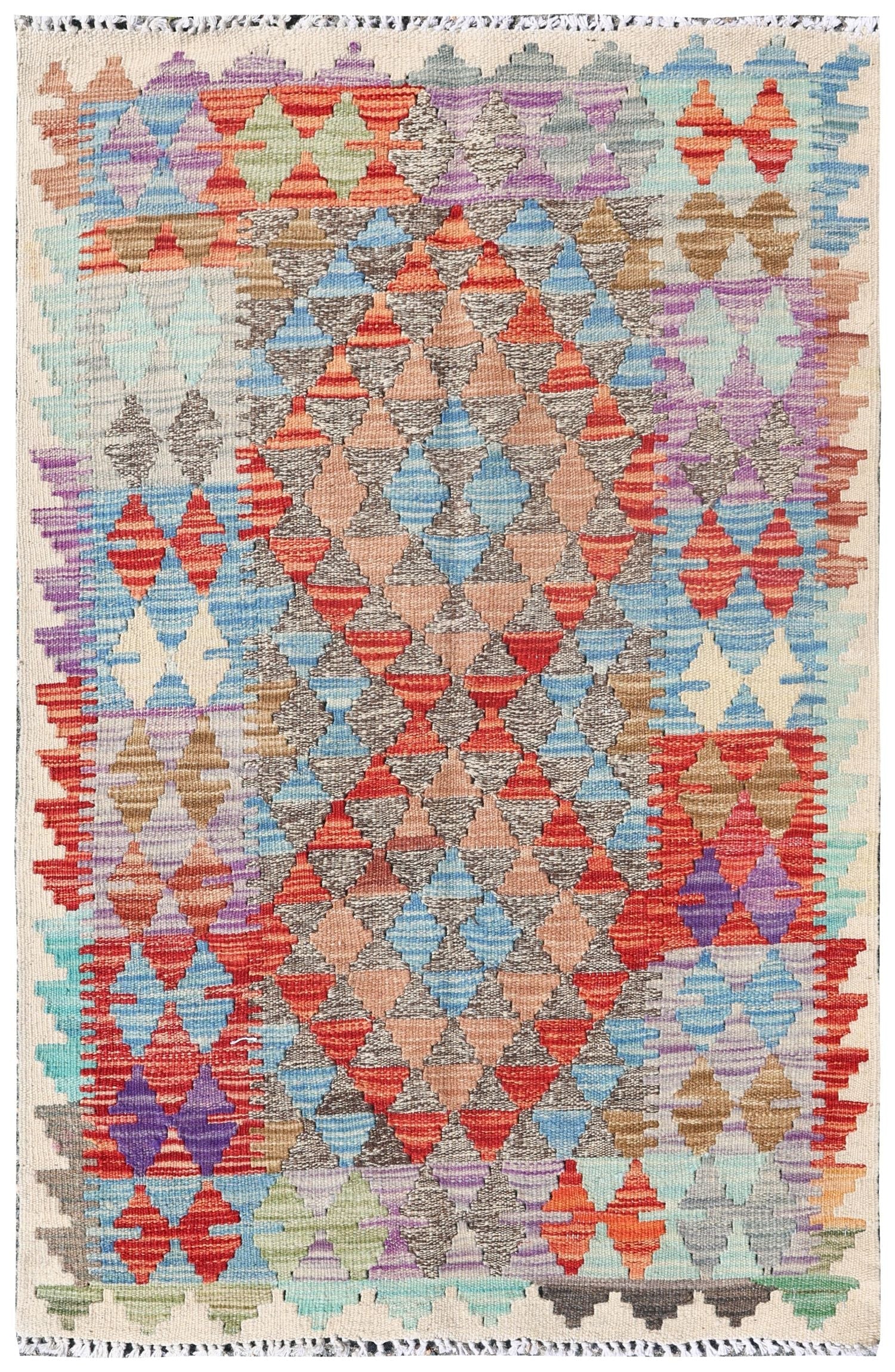 Uzbek Kilim Handwoven Tribal Rug