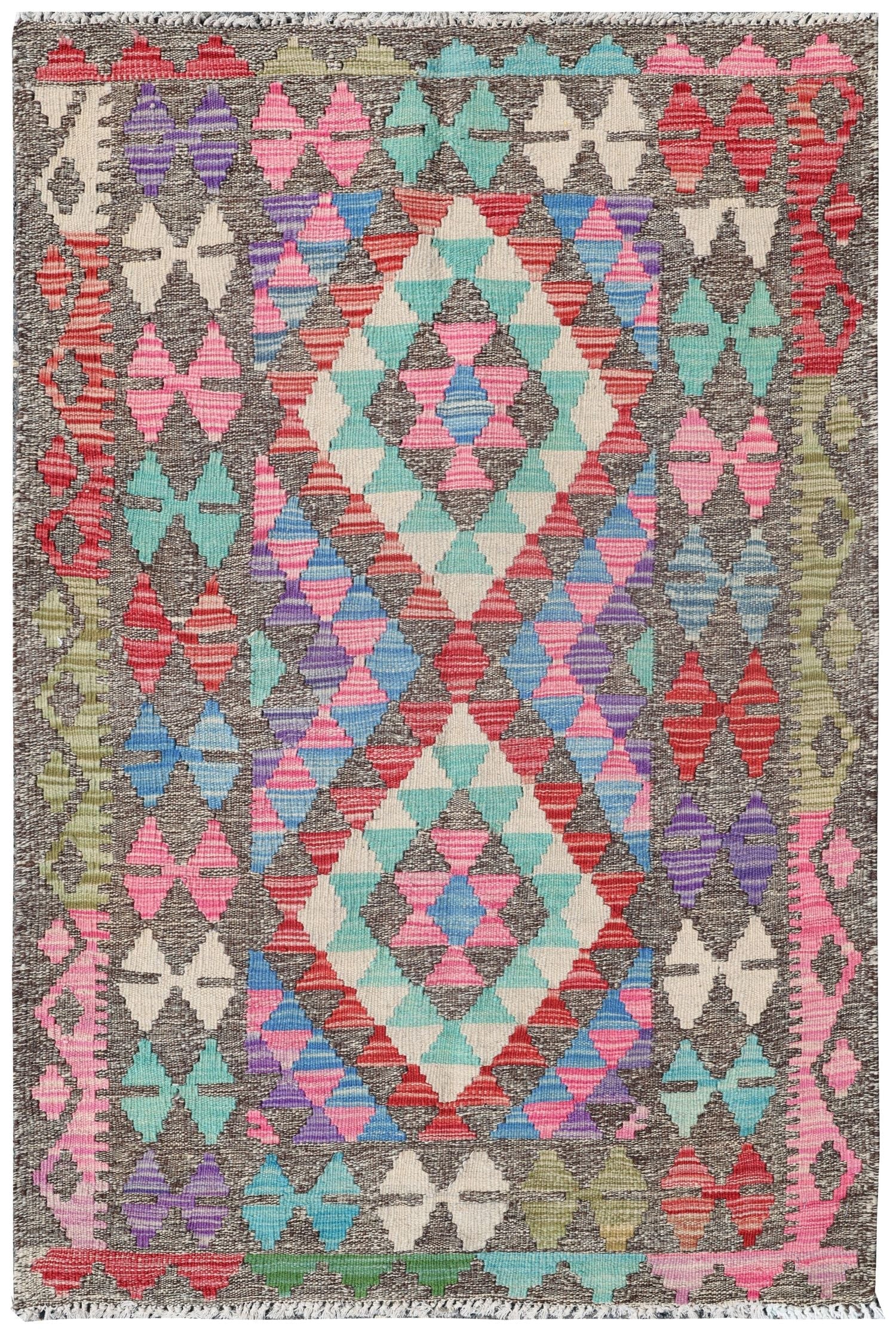 Uzbek Kilim Handwoven Tribal Rug