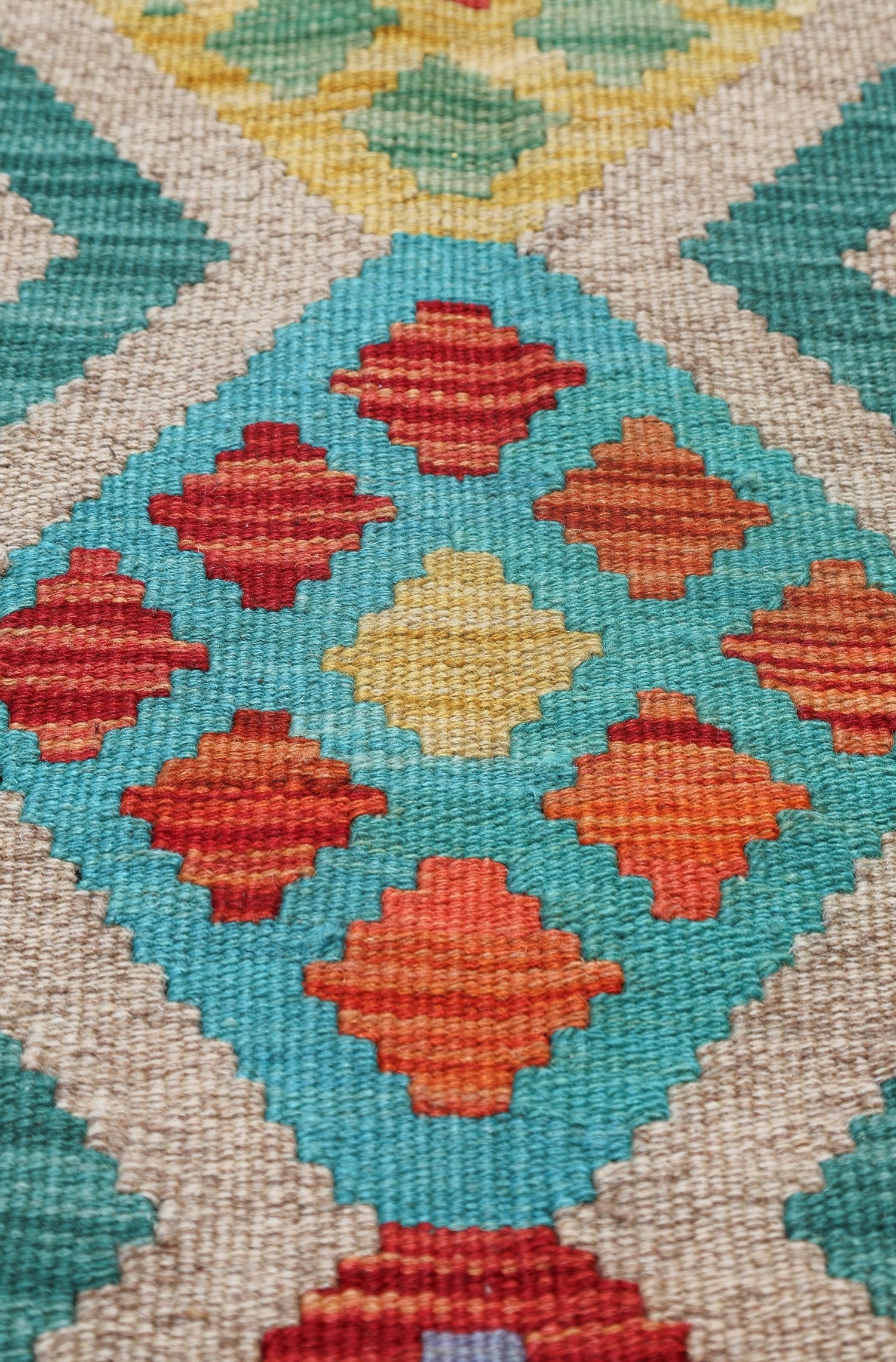 Uzbek Kilim Handwoven Tribal Rug, J72905