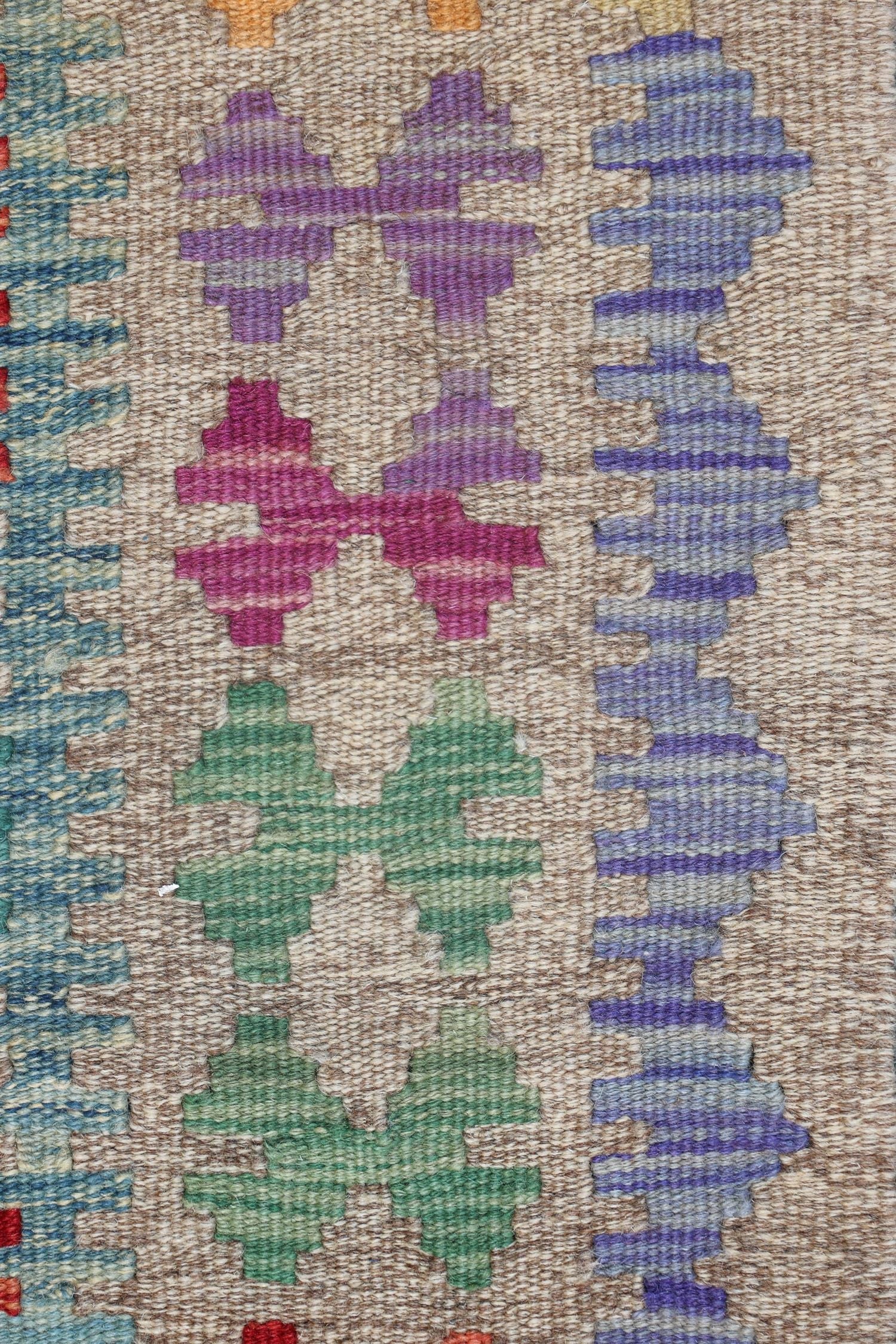 Uzbek Kilim Handwoven Tribal Rug, J72905