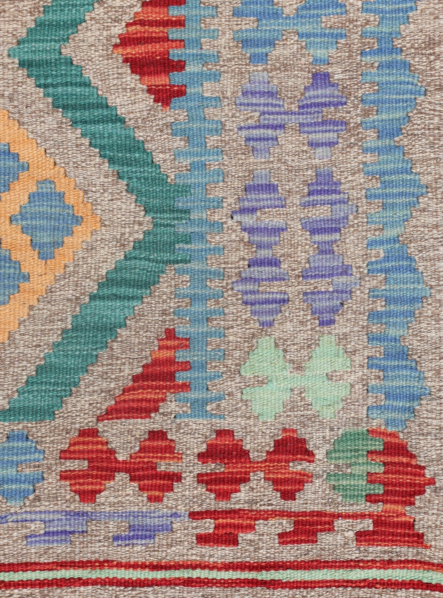 Uzbek Kilim Handwoven Tribal Rug, J72905