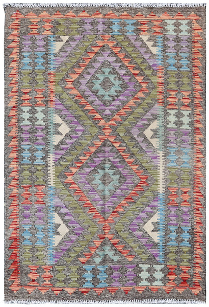 Uzbek Kilim Handwoven Tribal Rug