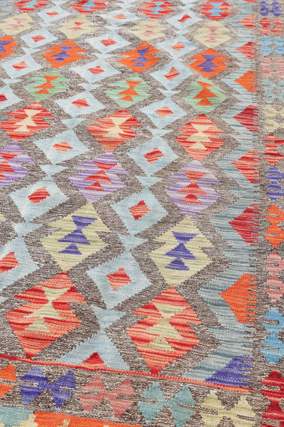 Uzbek Kilim Handwoven Tribal Rug, J72910