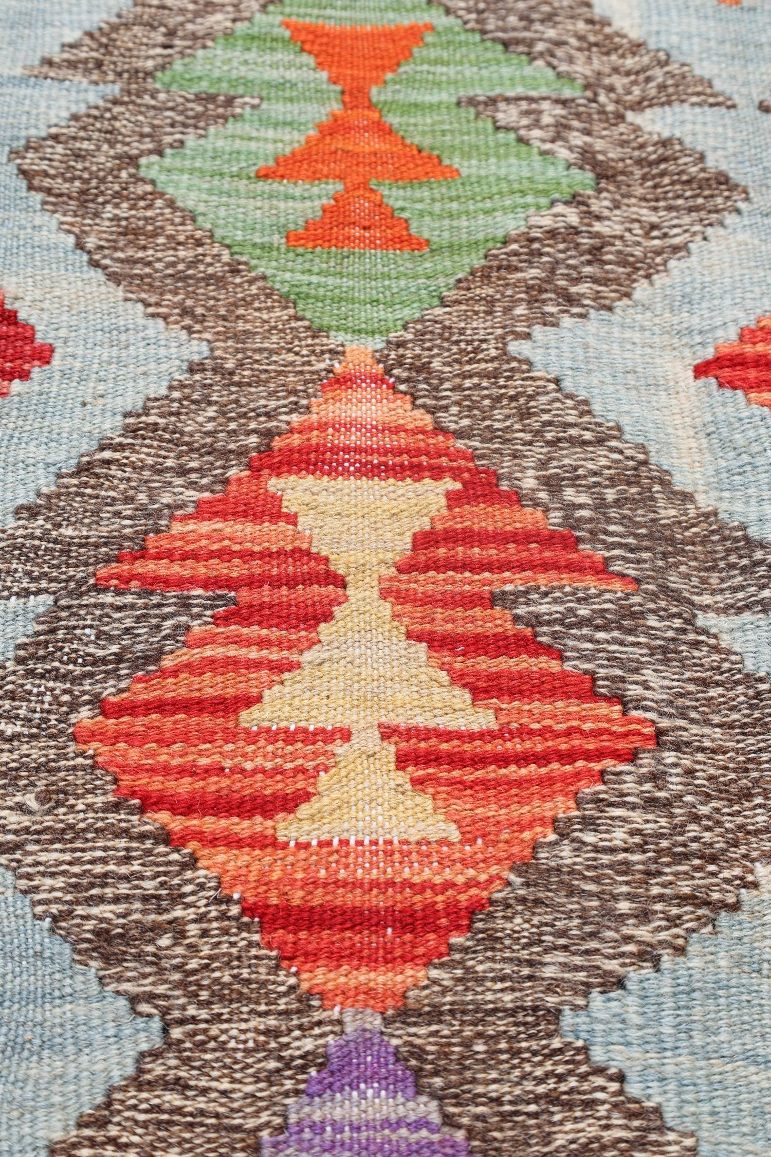 Uzbek Kilim Handwoven Tribal Rug, J72910