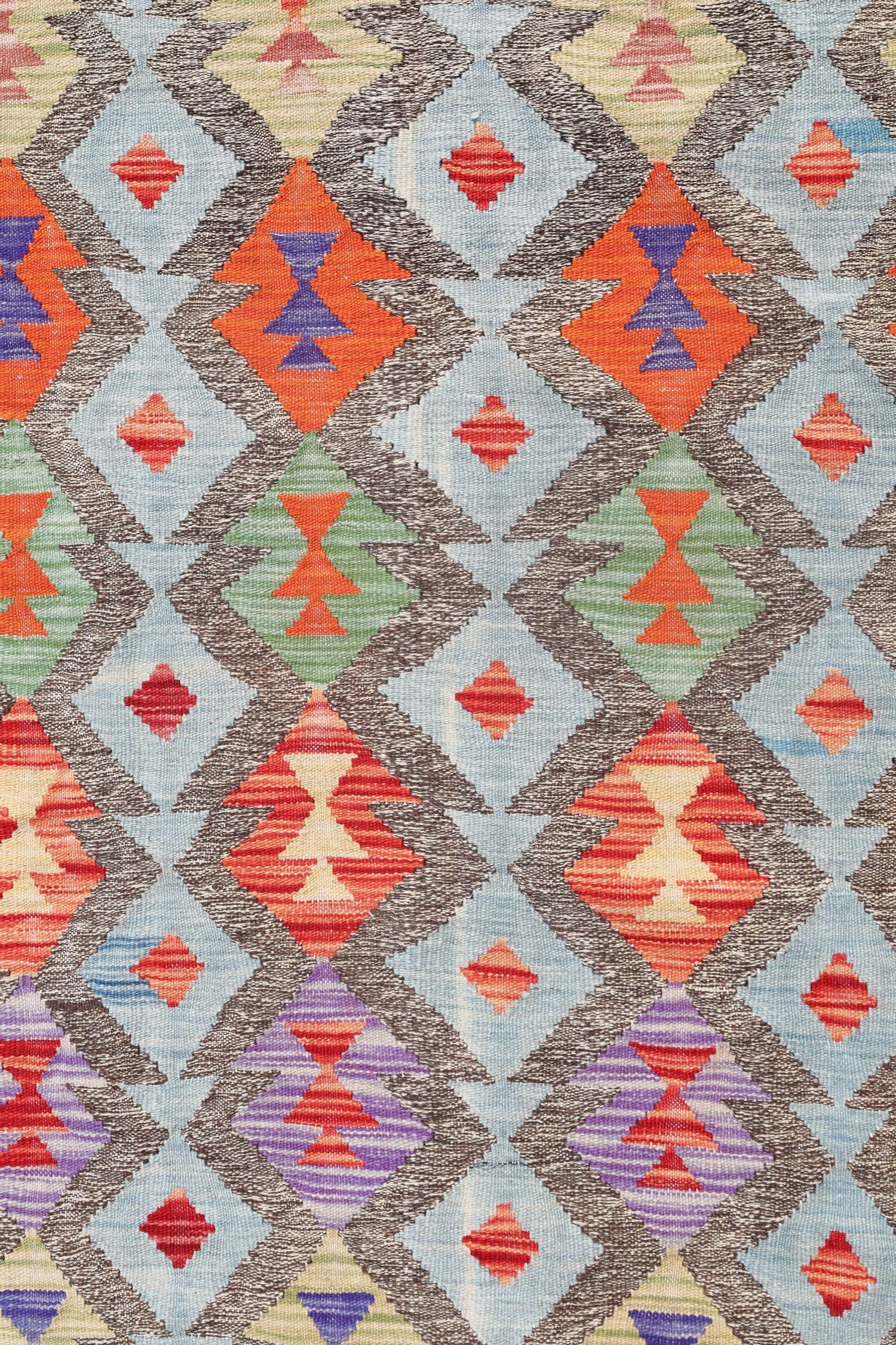 Uzbek Kilim Handwoven Tribal Rug, J72910