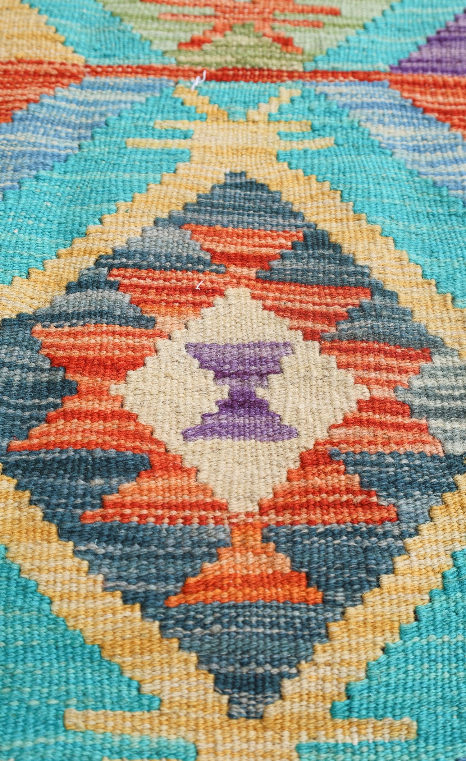 Uzbek Kilim Handwoven Tribal Rug, J72911