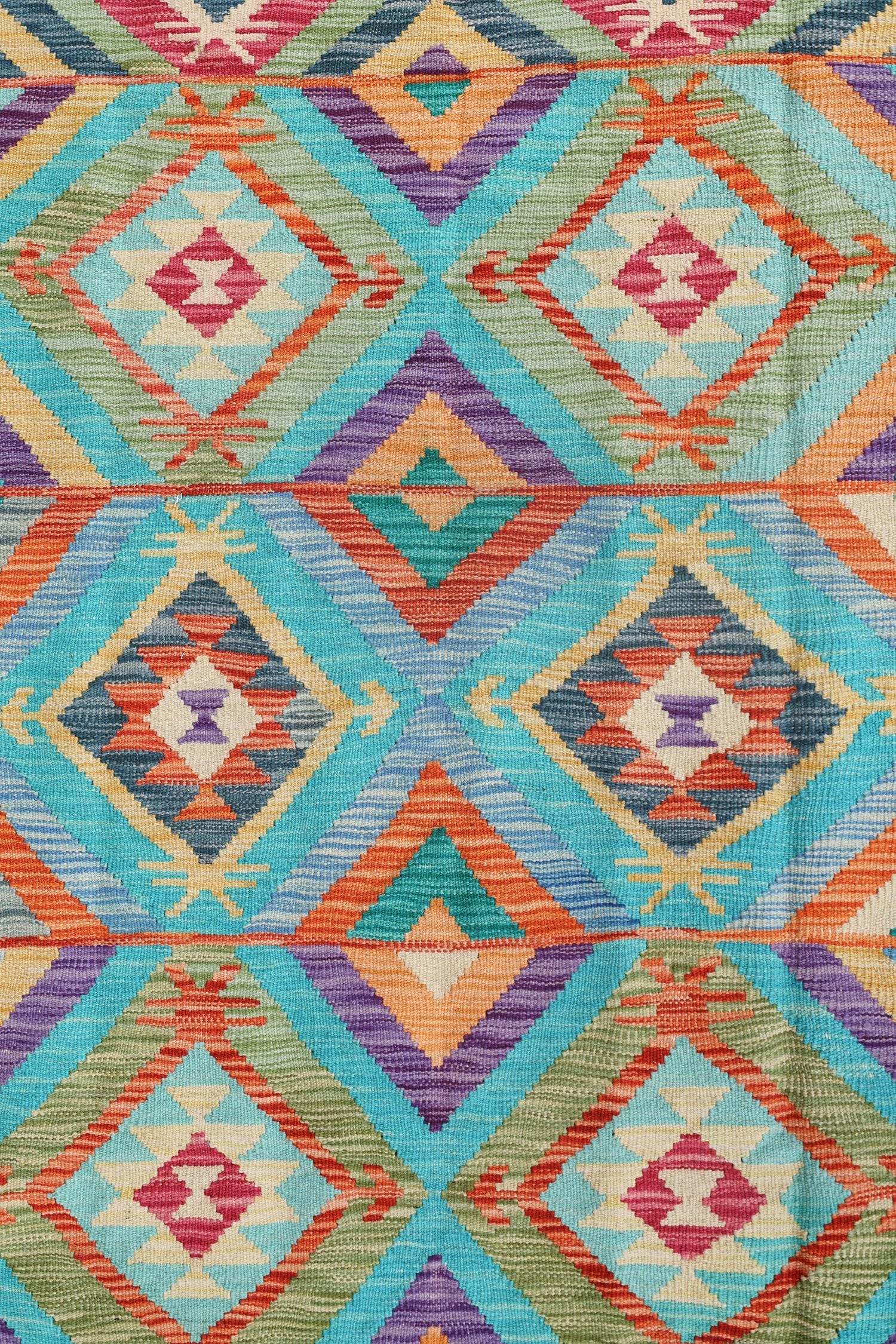 Uzbek Kilim Handwoven Tribal Rug, J72911