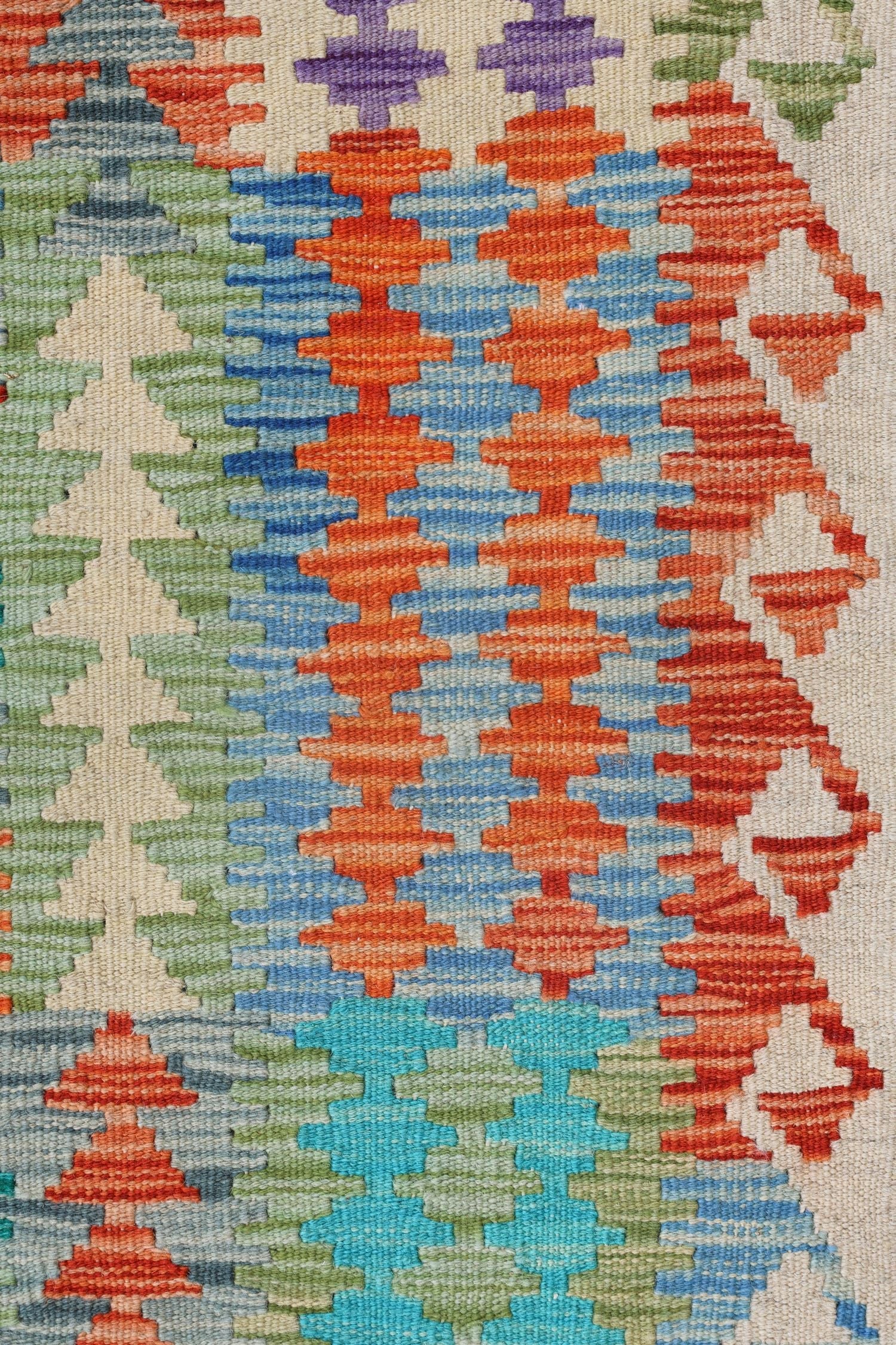 Uzbek Kilim Handwoven Tribal Rug, J72911