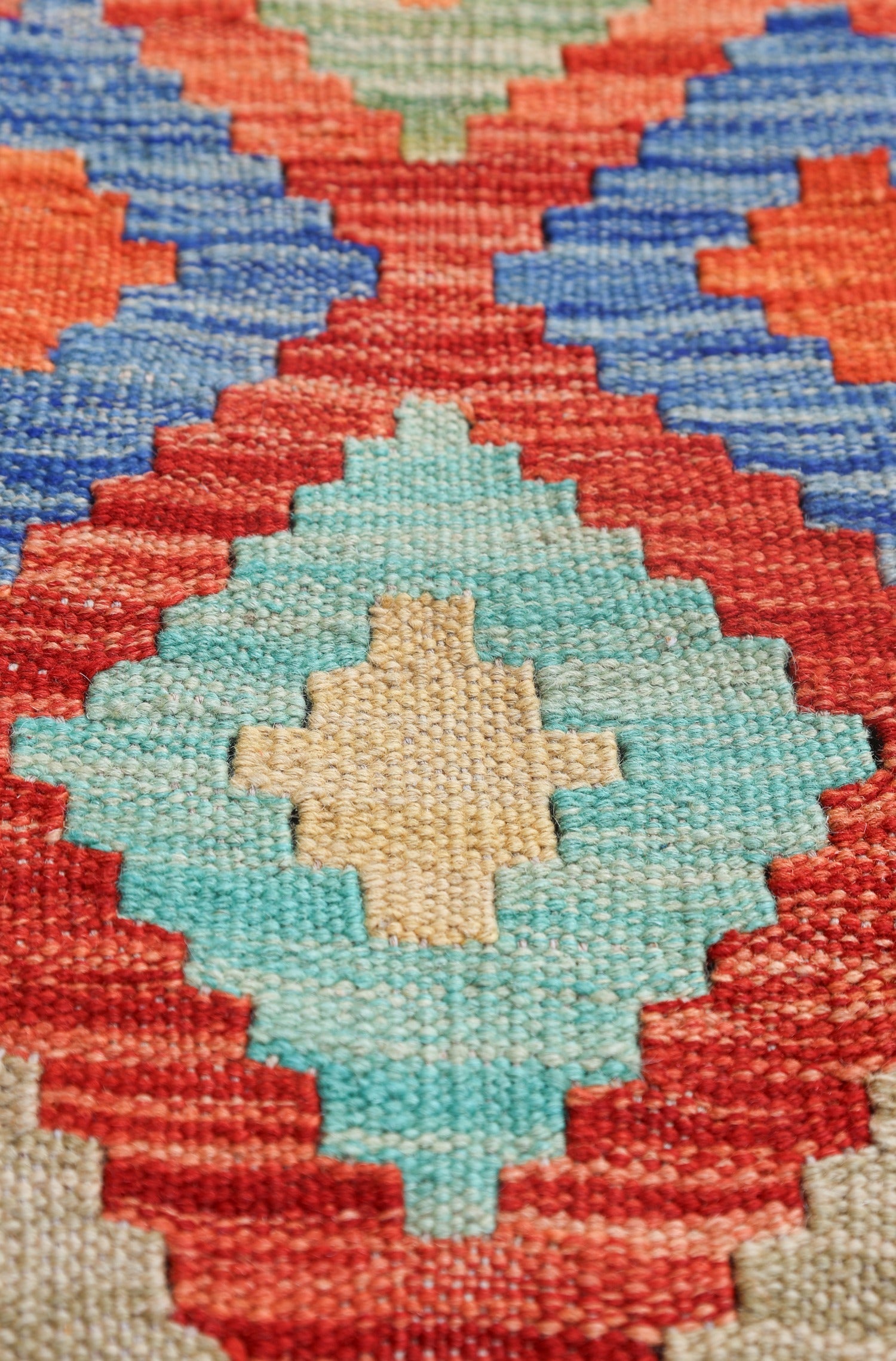 Uzbek Kilim Handwoven Tribal Rug, J72912