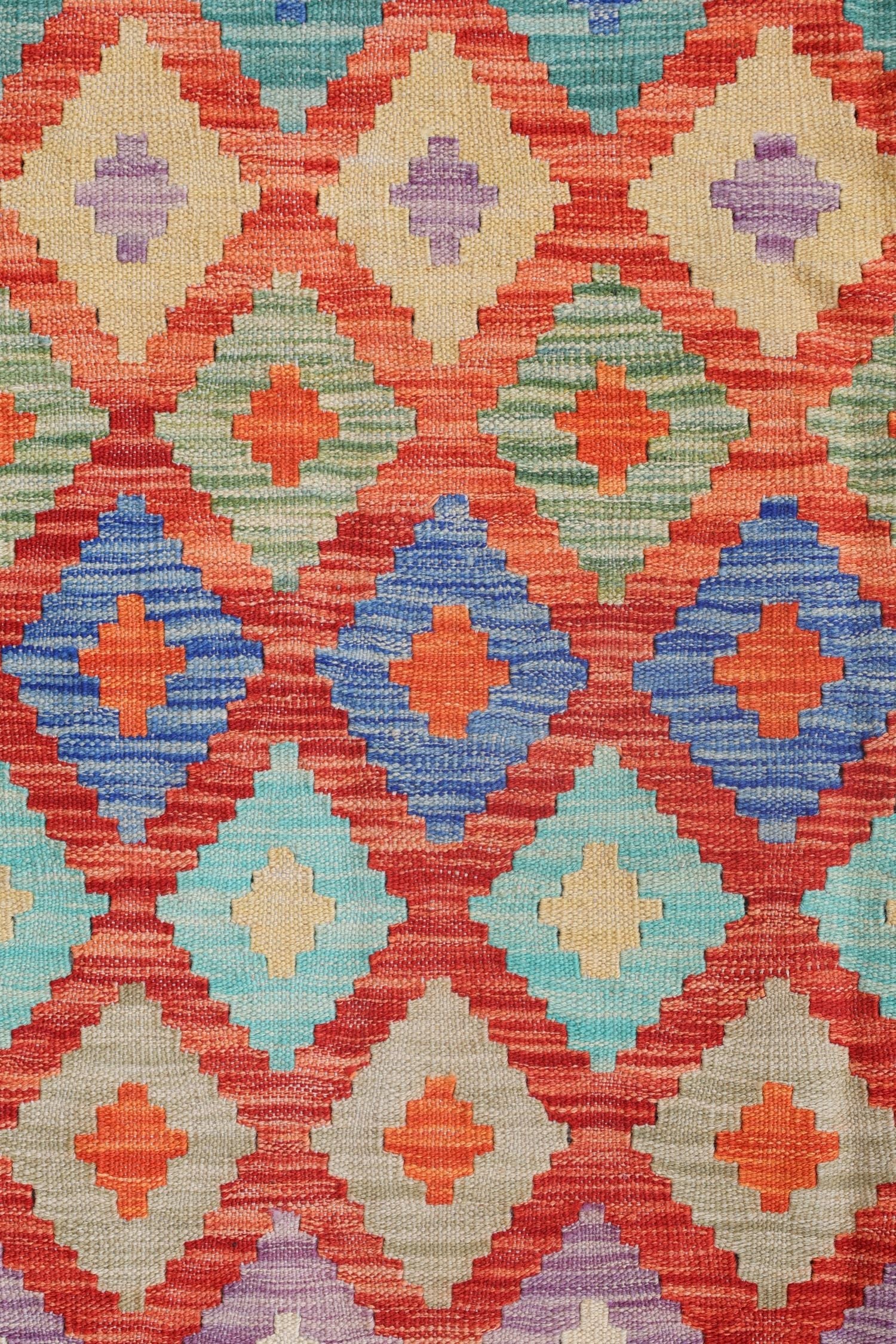 Uzbek Kilim Handwoven Tribal Rug, J72912