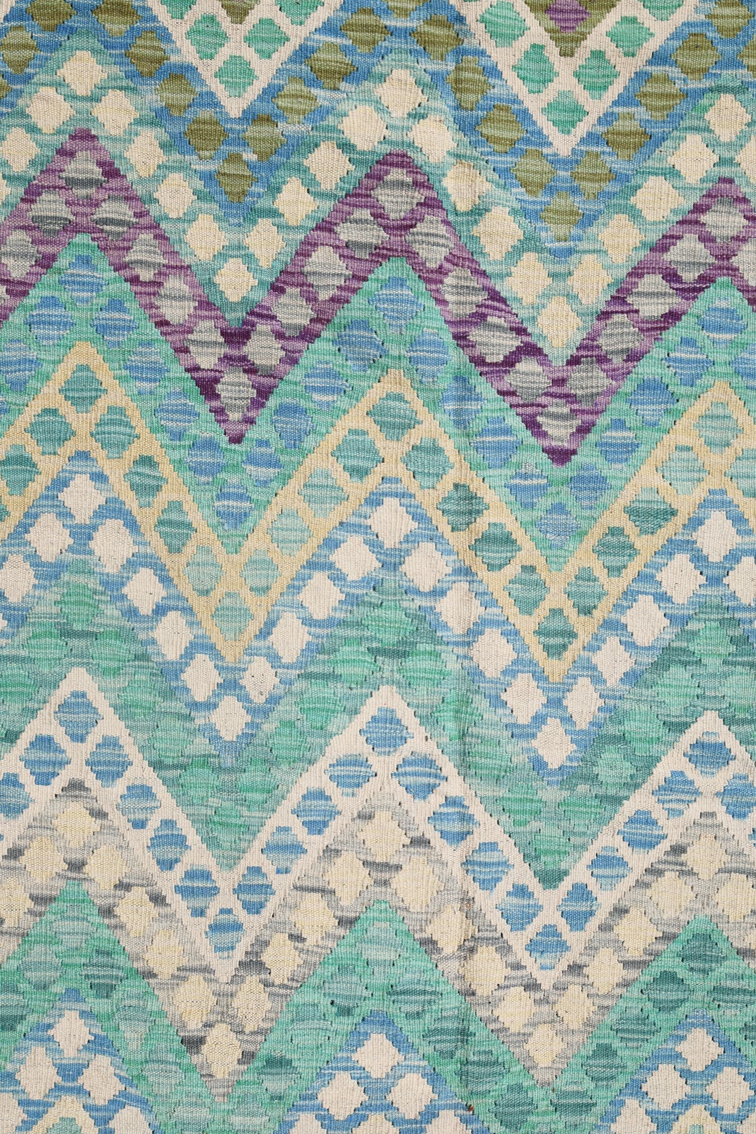 Uzbek Kilim Handwoven Tribal Rug, J72913