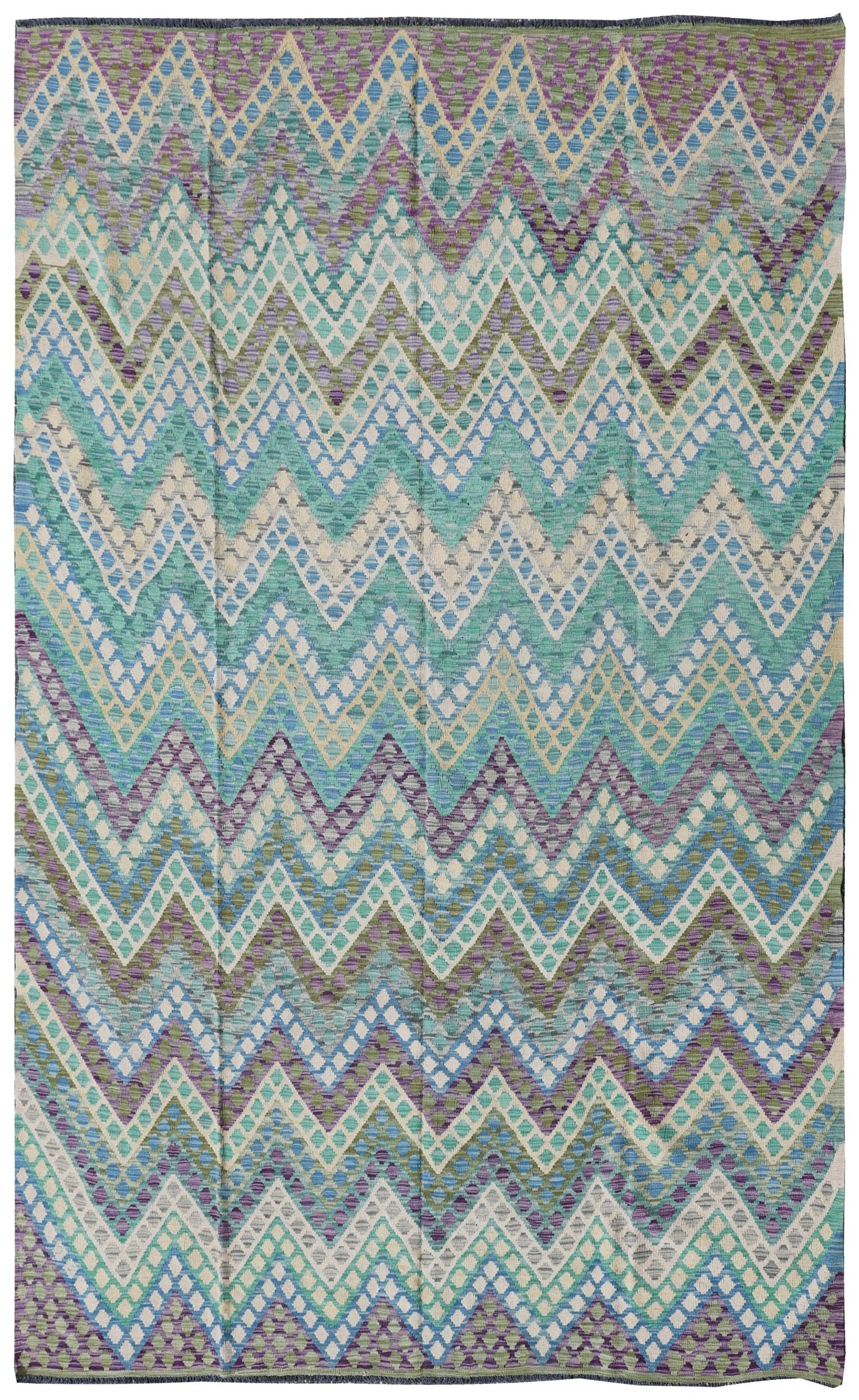 Uzbek Kilim Handwoven Tribal Rug