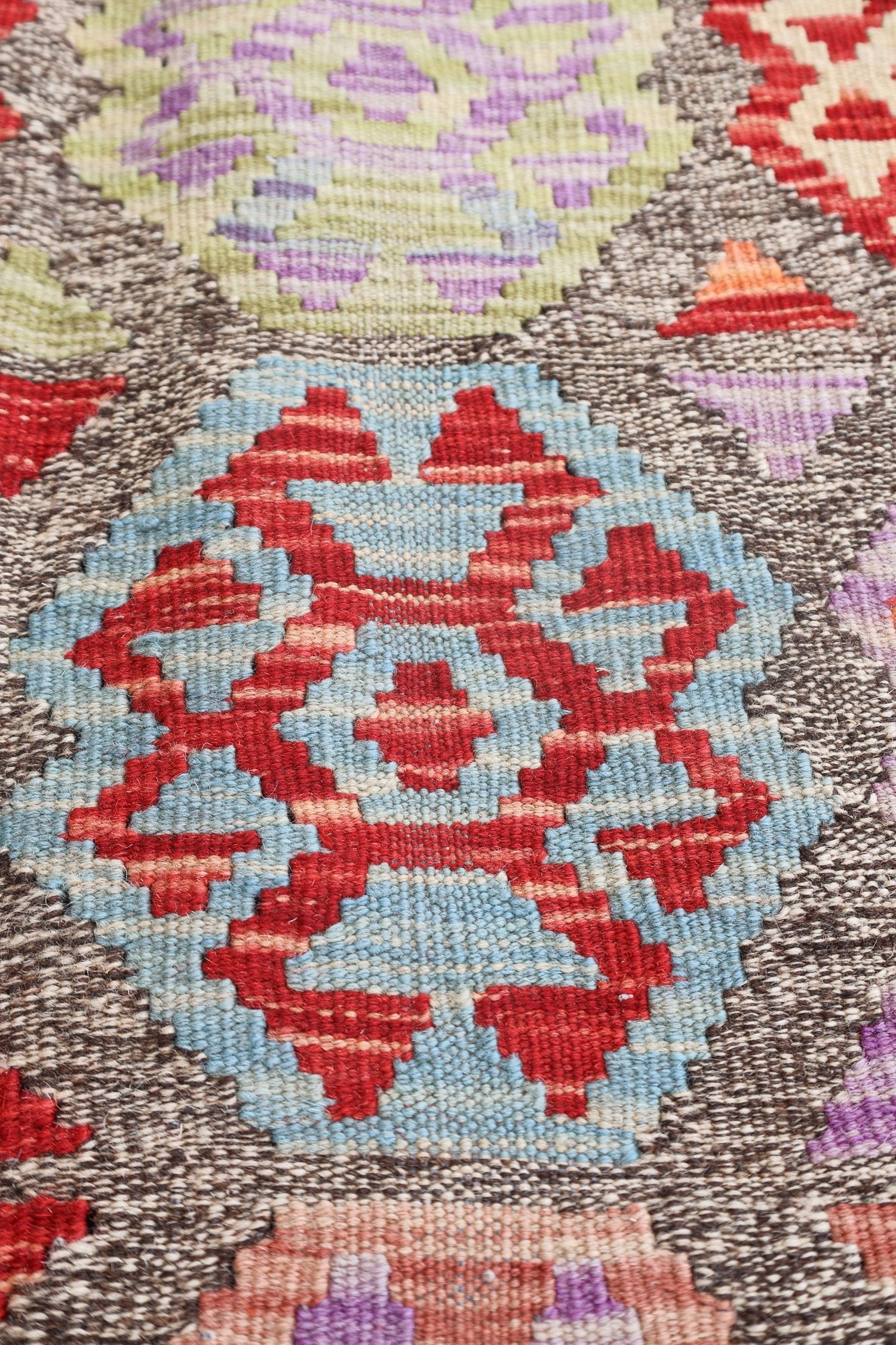 Uzbek Kilim Handwoven Tribal Rug, J72914