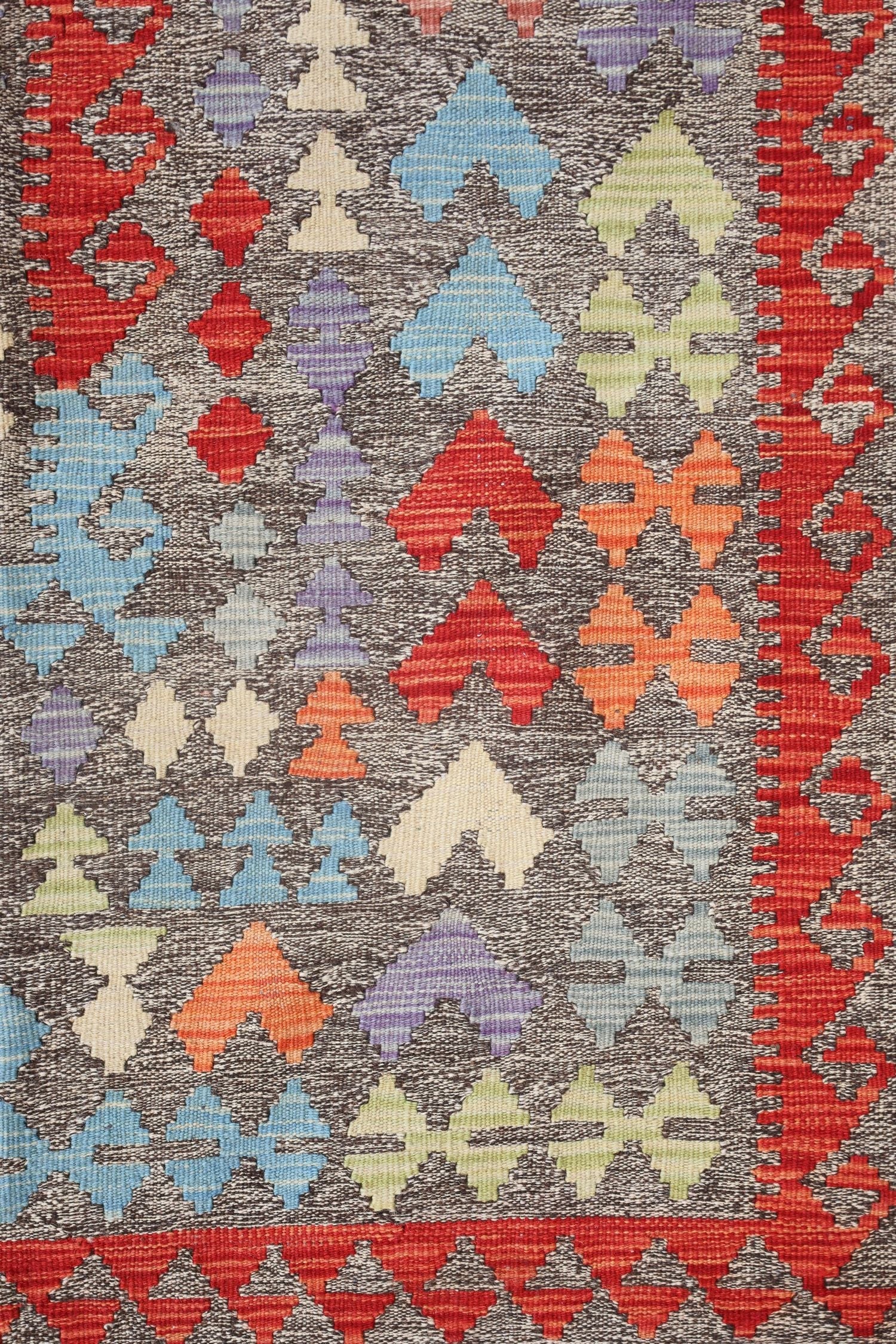 Uzbek Kilim Handwoven Tribal Rug, J72914