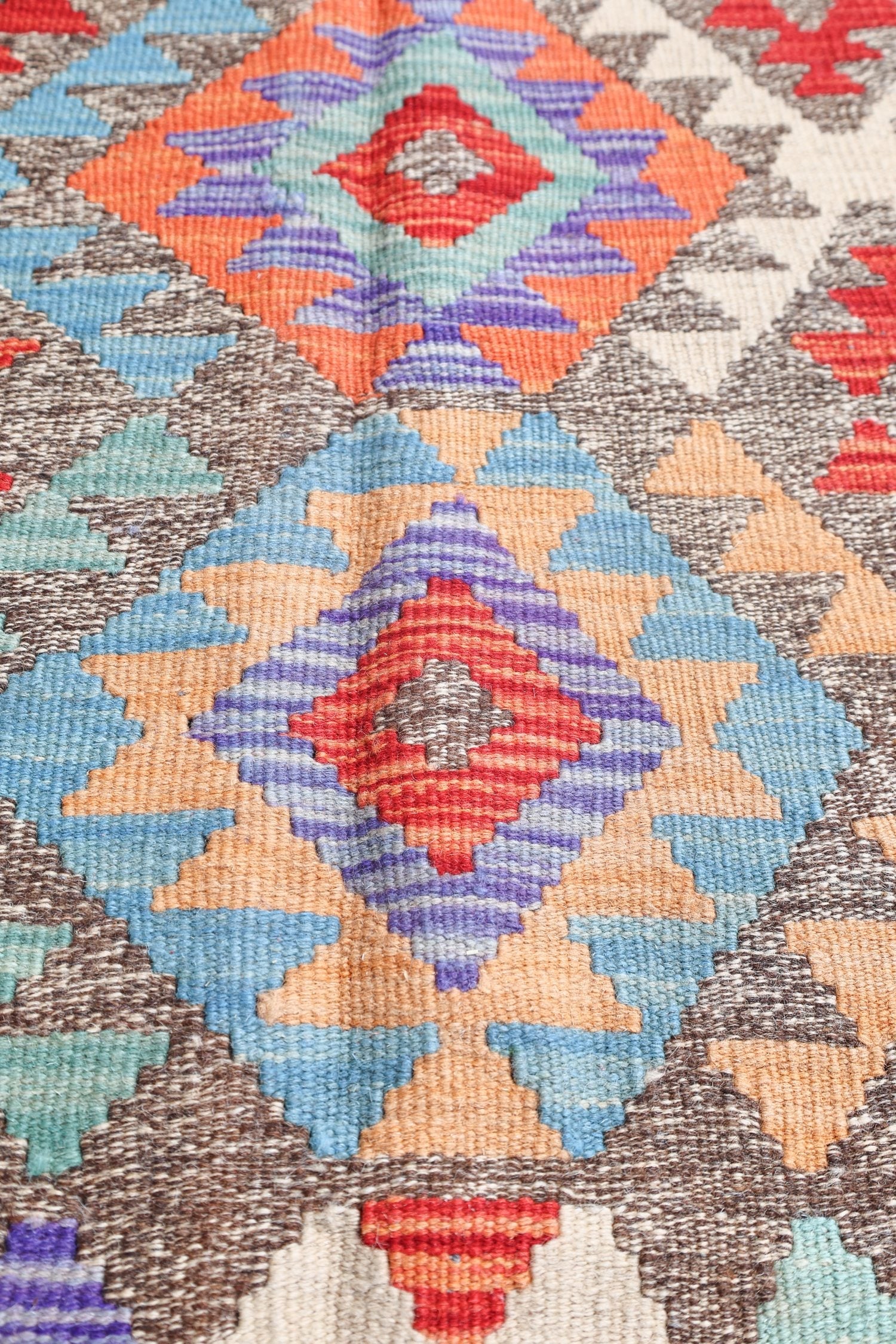 Uzbek Kilim Handwoven Tribal Rug, J72915