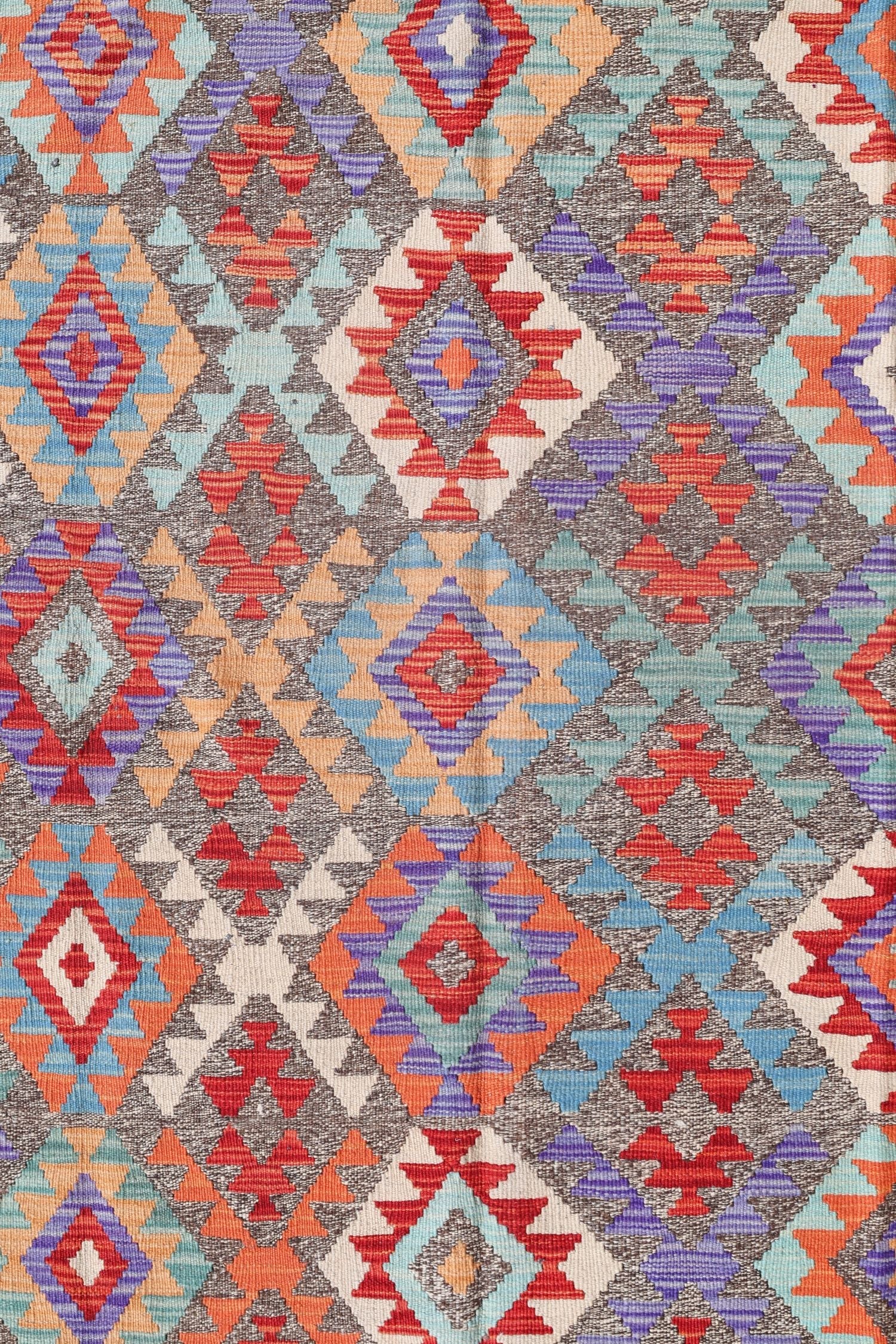 Uzbek Kilim Handwoven Tribal Rug, J72915