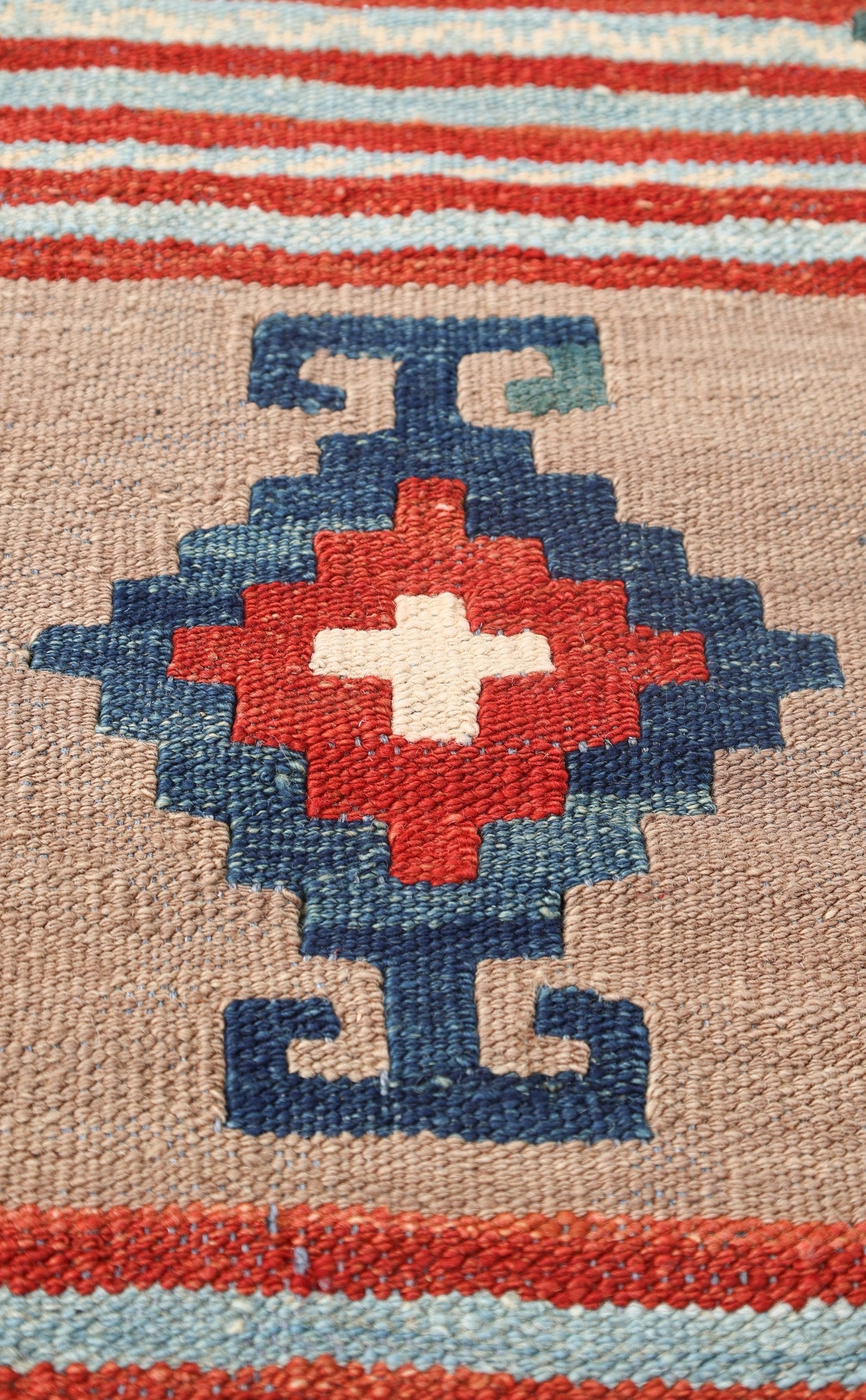 Uzbek Kilim Handwoven Tribal Rug, J72923