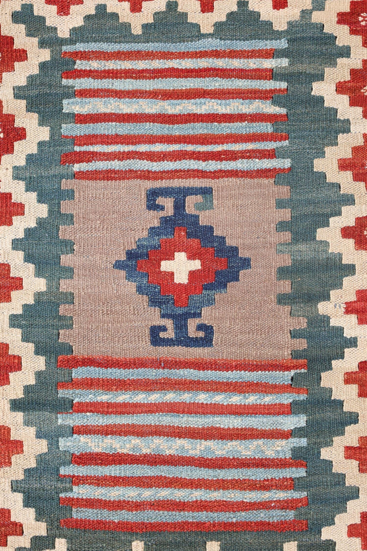 Uzbek Kilim Handwoven Tribal Rug, J72923