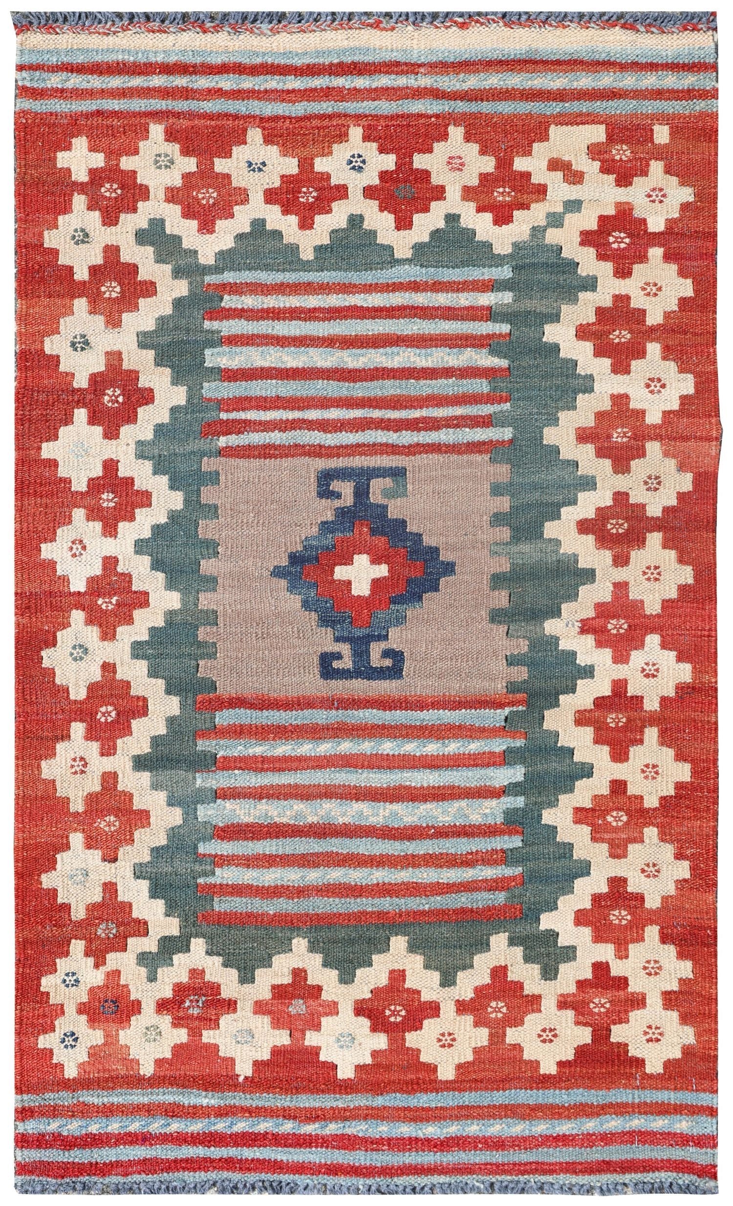 Uzbek Kilim Handwoven Tribal Rug