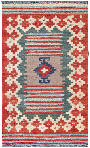 Uzbek Kilim Handwoven Tribal Rug