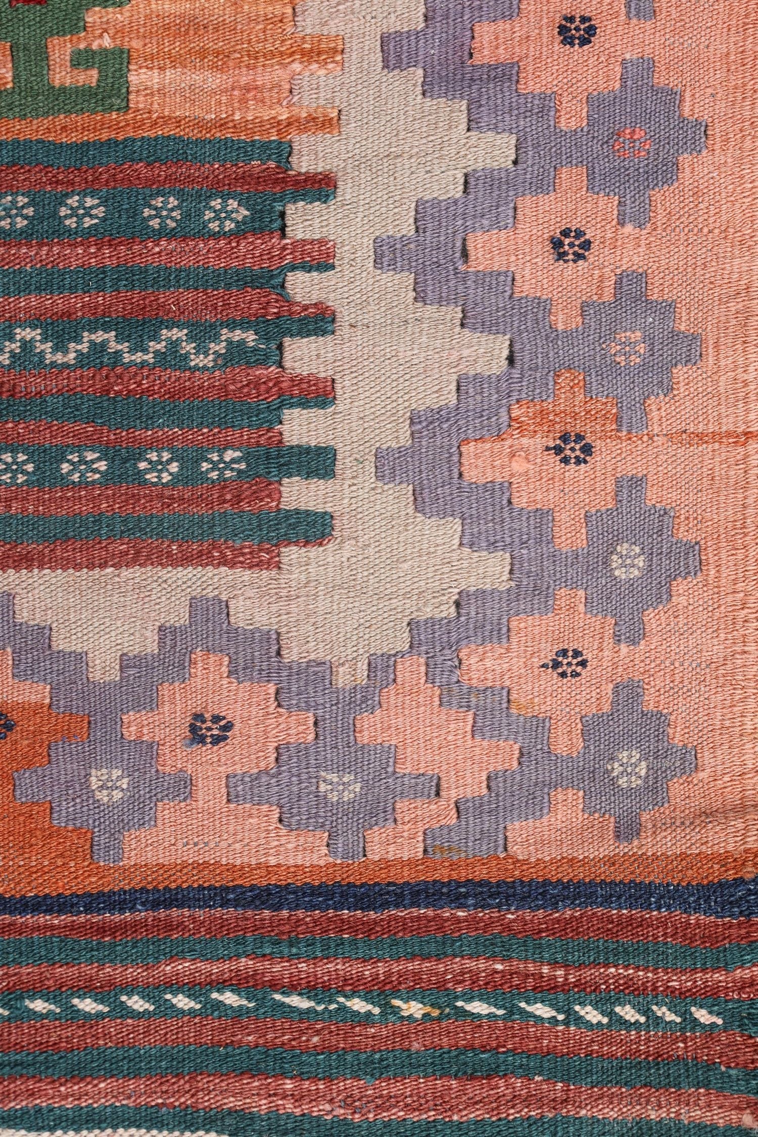 Uzbek Kilim Handwoven Tribal Rug, J72924